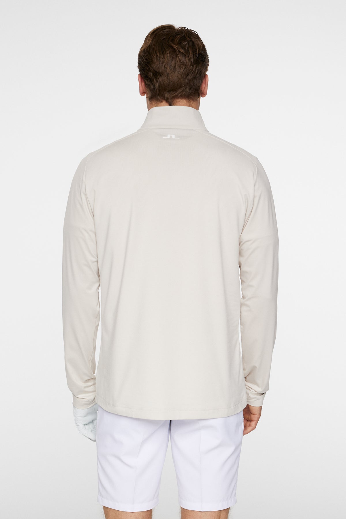 Harry Quarter Zip Mid Layer in Moonbeam by J.Lindeberg