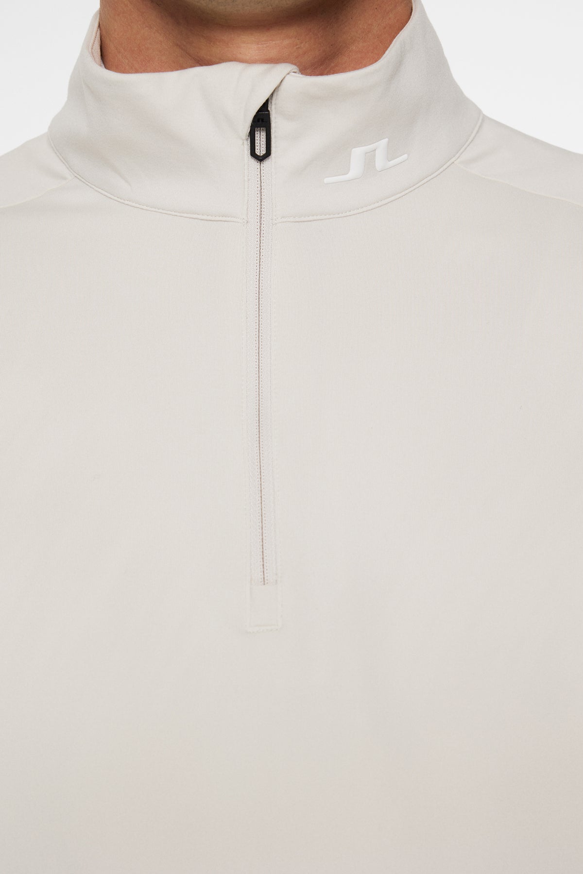 Harry Quarter Zip Mid Layer in Moonbeam by J.Lindeberg
