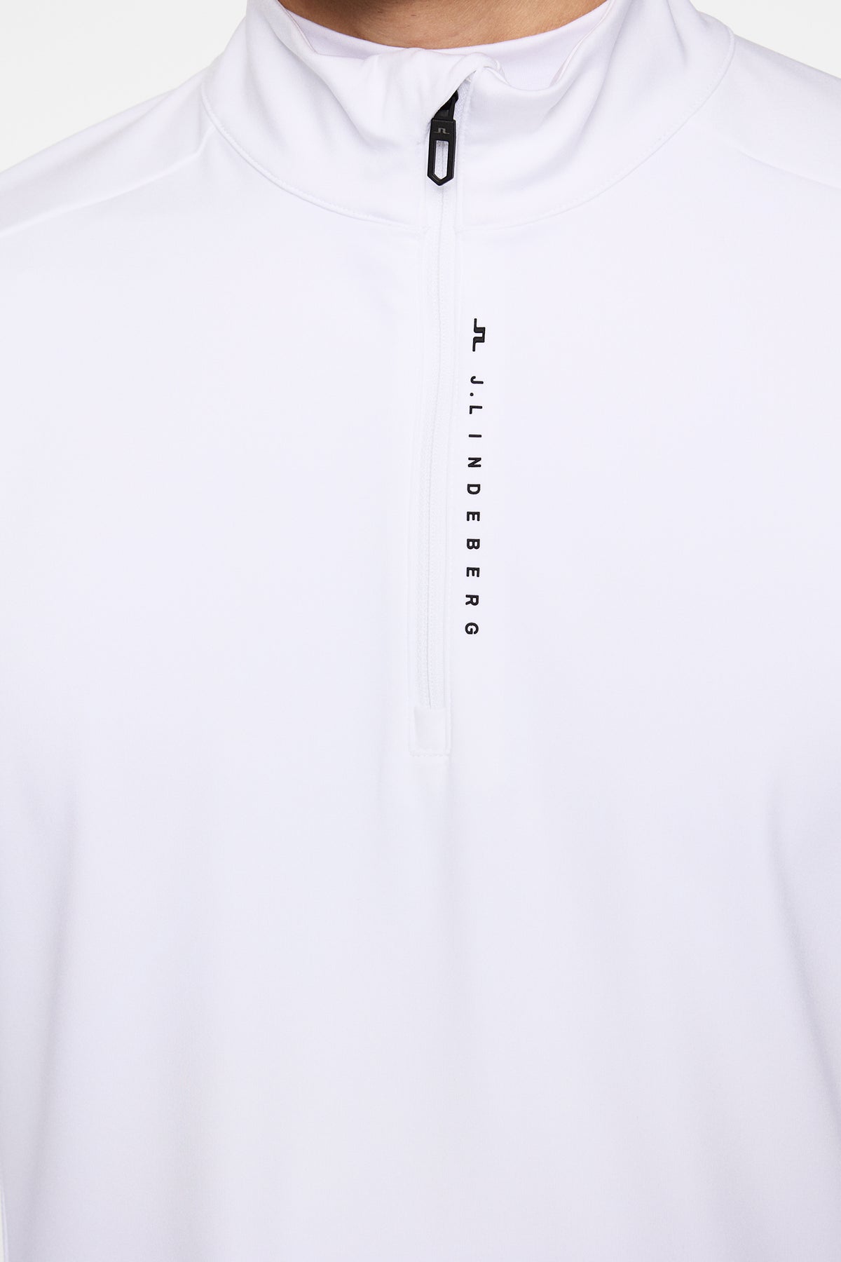 Mathias Zip Mid Layer in White by J.Lindeberg