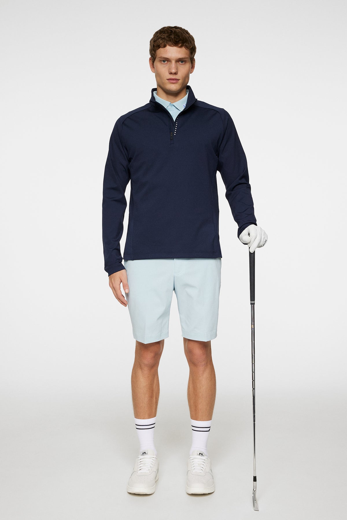Mathias Zip Mid Layer in JL Navy by J.Lindeberg