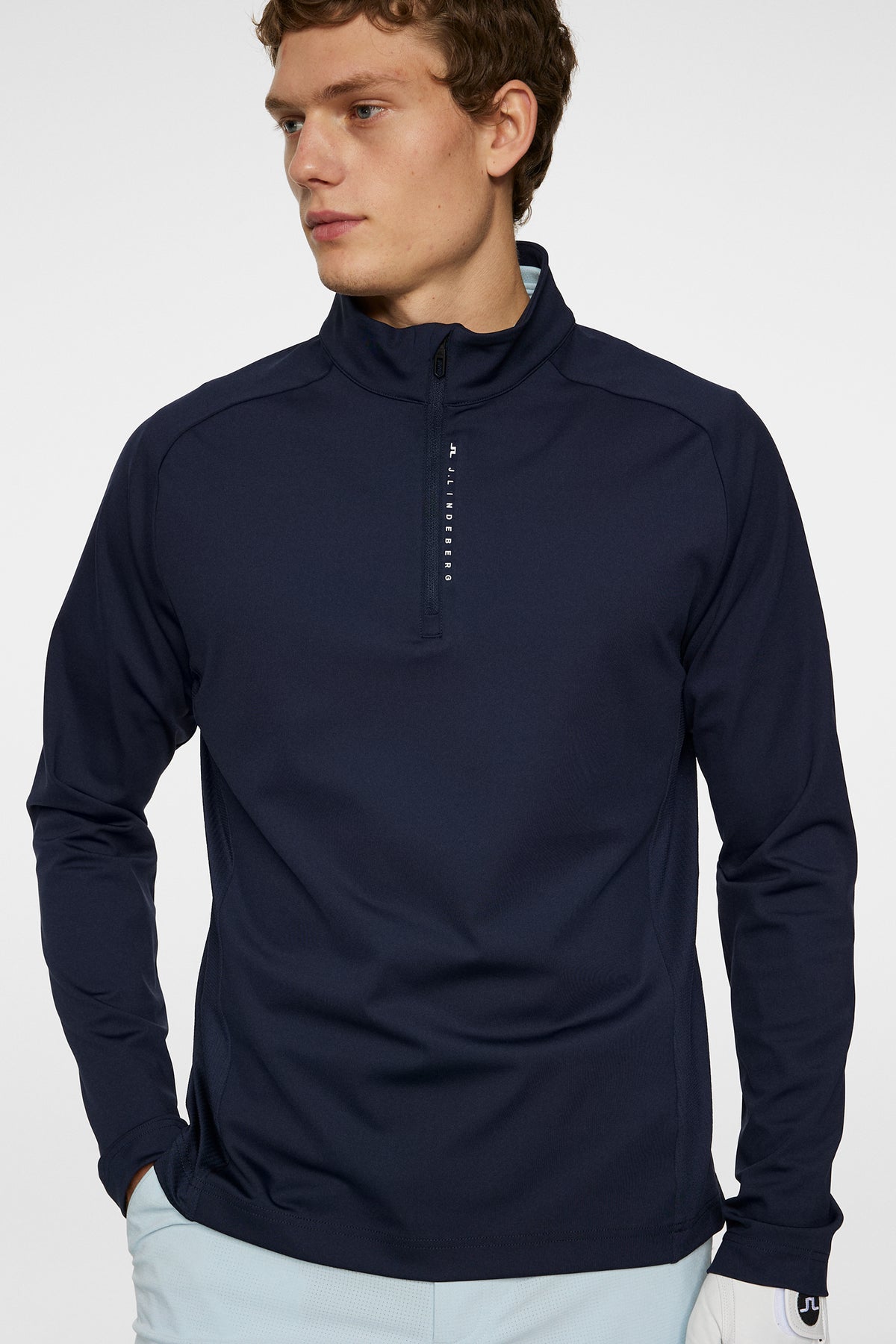 Mathias Zip Mid Layer in JL Navy by J.Lindeberg