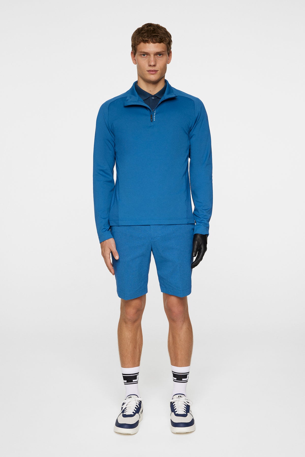 Mathias Zip Mid Layer in Dark Blue by J.Lindeberg