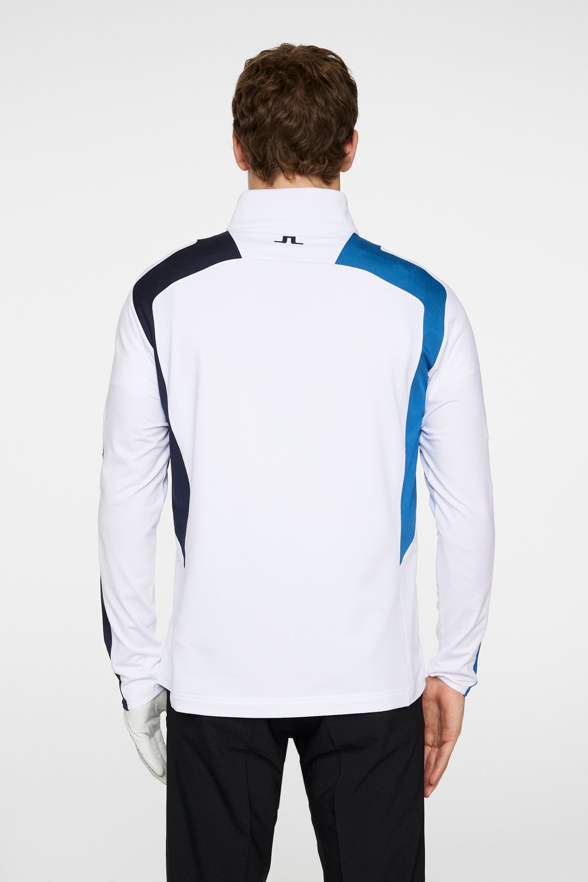 Leander Quarter Zip Mid Layer in White by J.Lindeberg