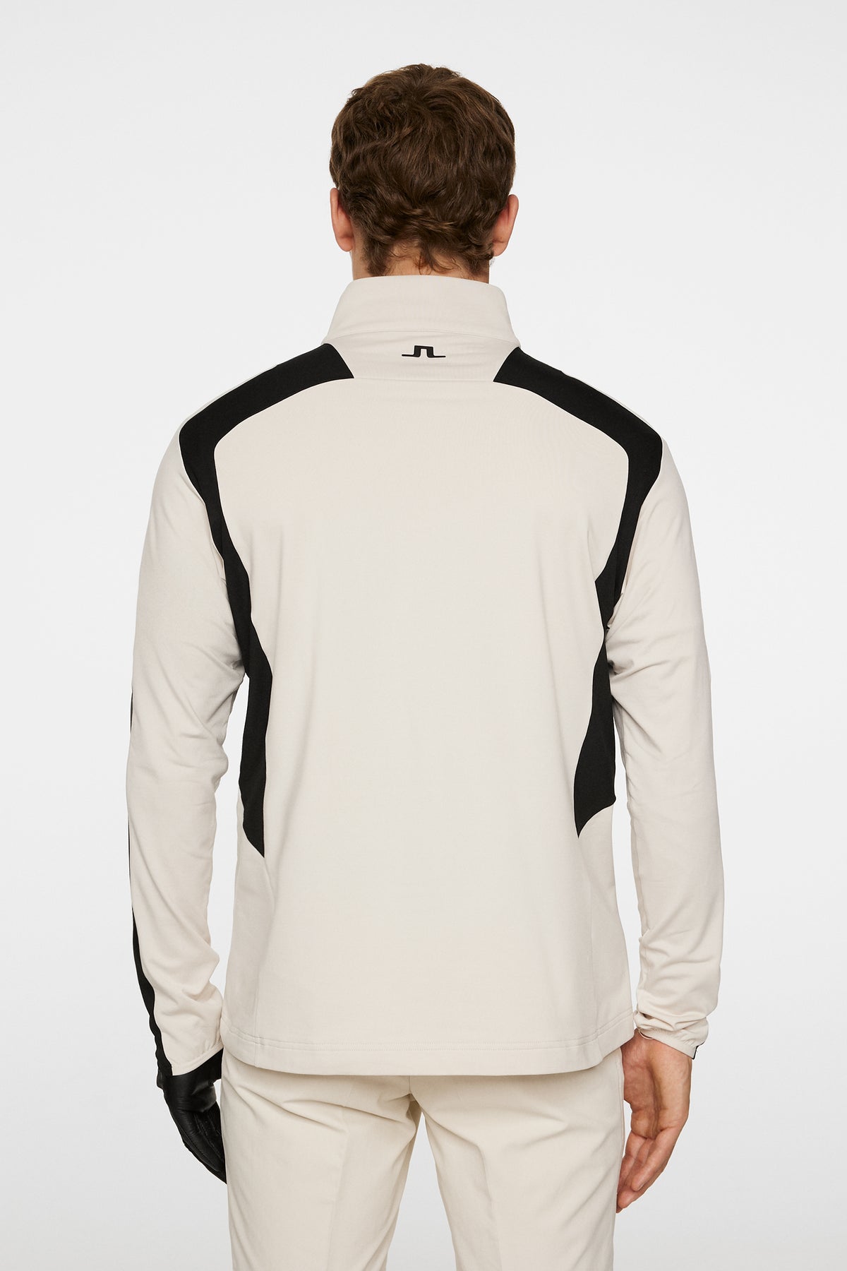Leander Quarter Zip Mid Layer in Moonbeam by J.Lindeberg