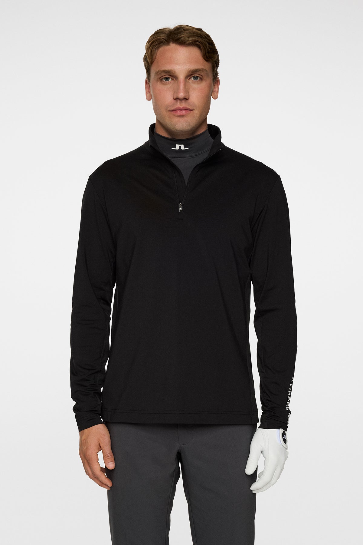 Tour Tech Mid Layer in Black by J.Lindeberg