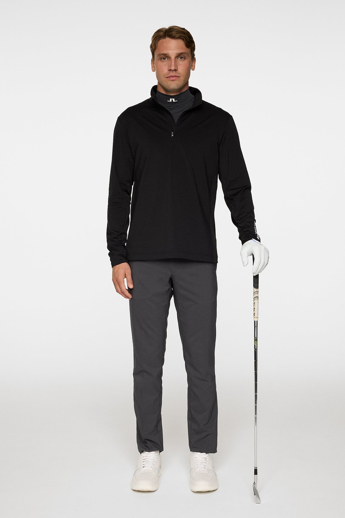 Tour Tech Mid Layer in Black by J.Lindeberg