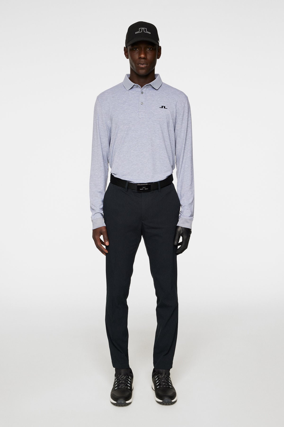 Florian LS Polo in Medium Grey Melange by J.Lindeberg