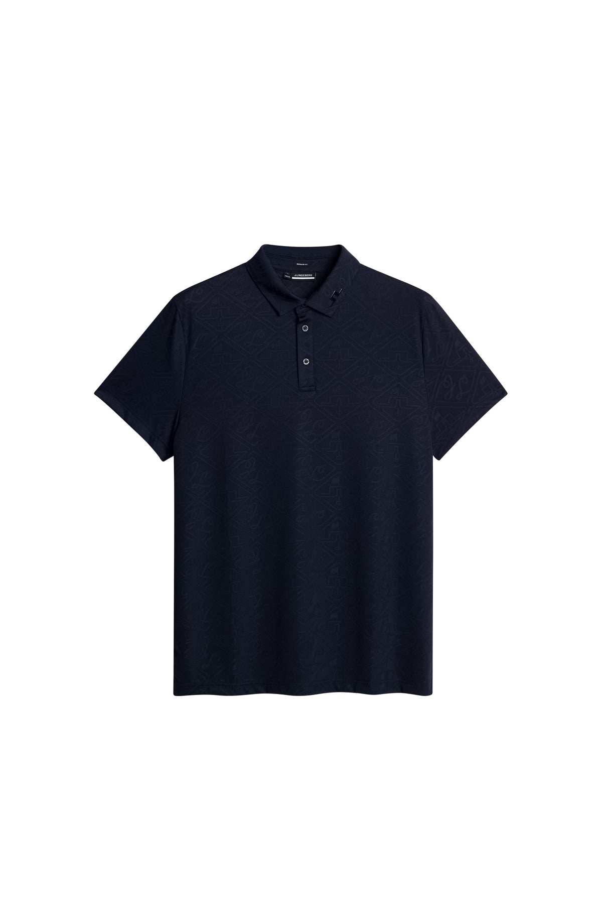 Bison Regular Jacquard Polo in JL Navy by J.Lindeberg