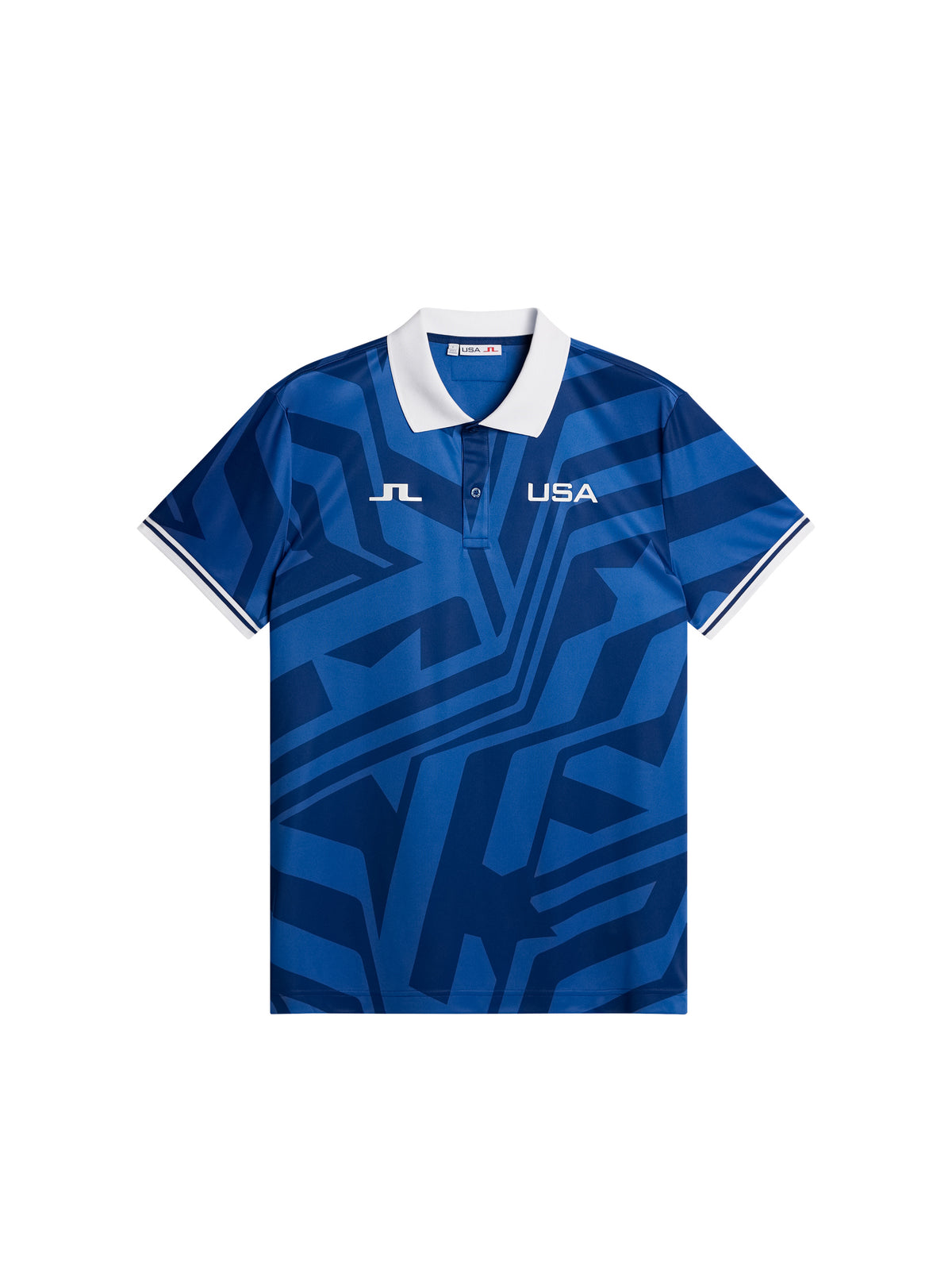 Alois Print Polo in US Golf Blue by J.Lindeberg