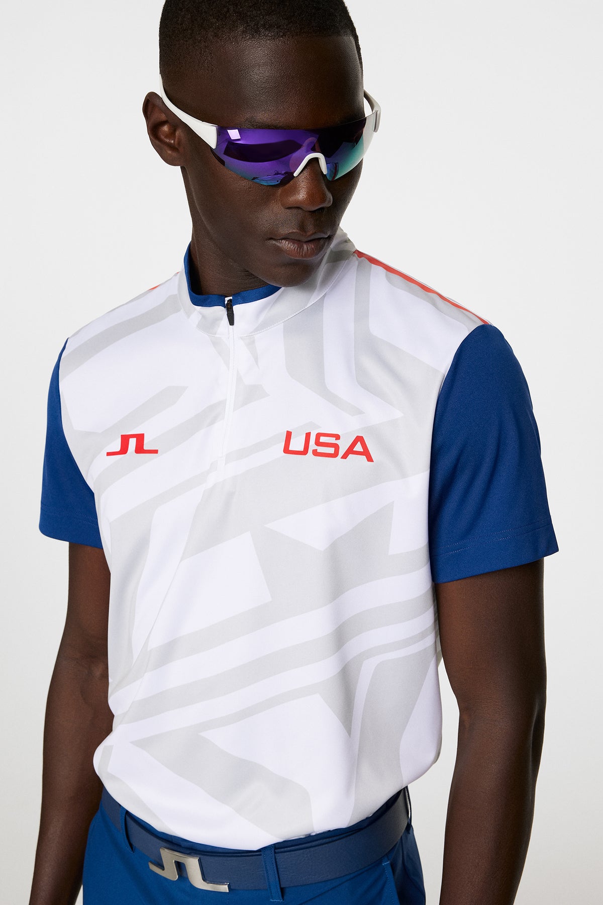 Fabien Mockneck Polo in US Golf White by J.Lindeberg