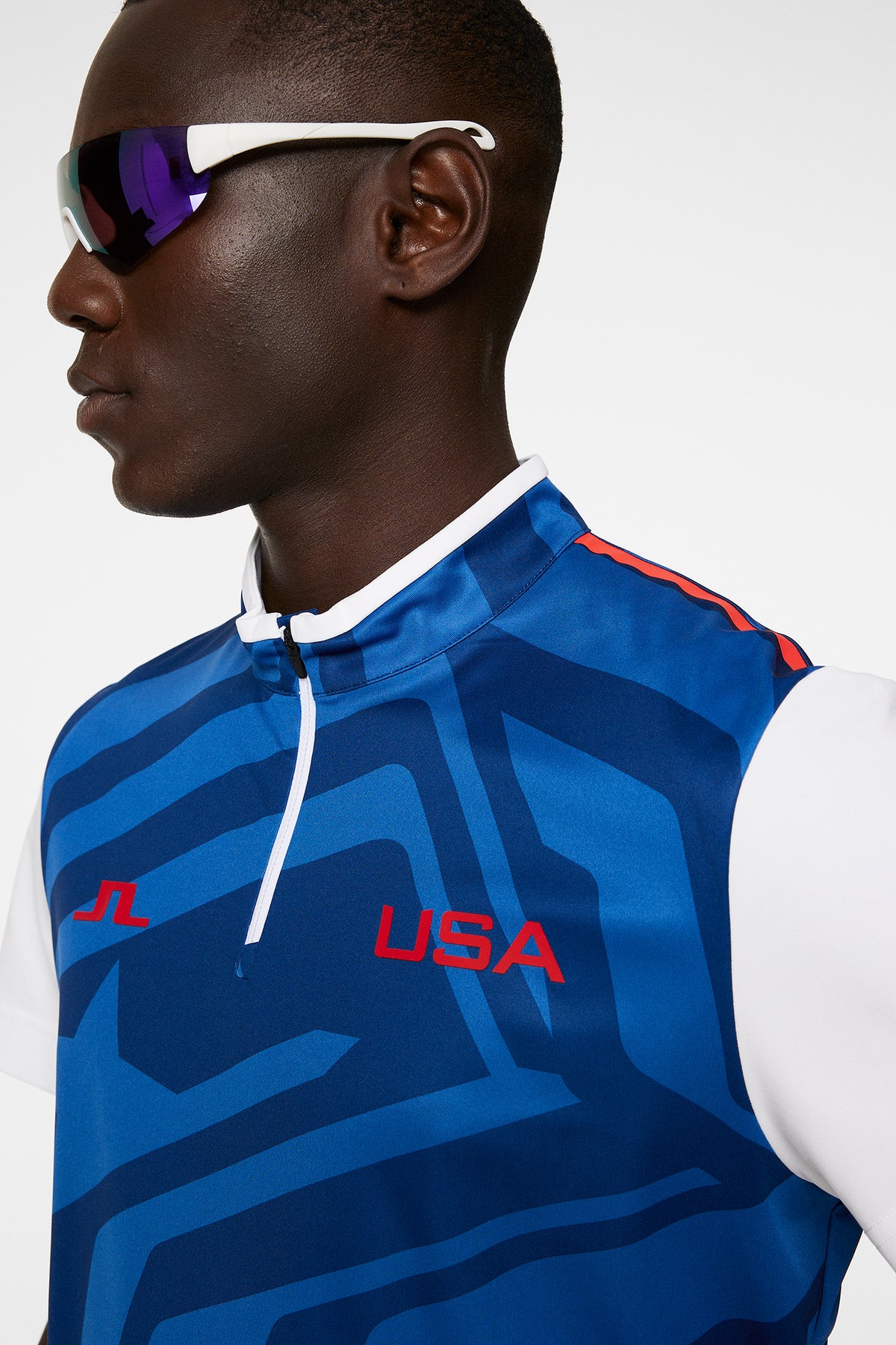 Fabien Mockneck Polo in US Golf Blue by J.Lindeberg
