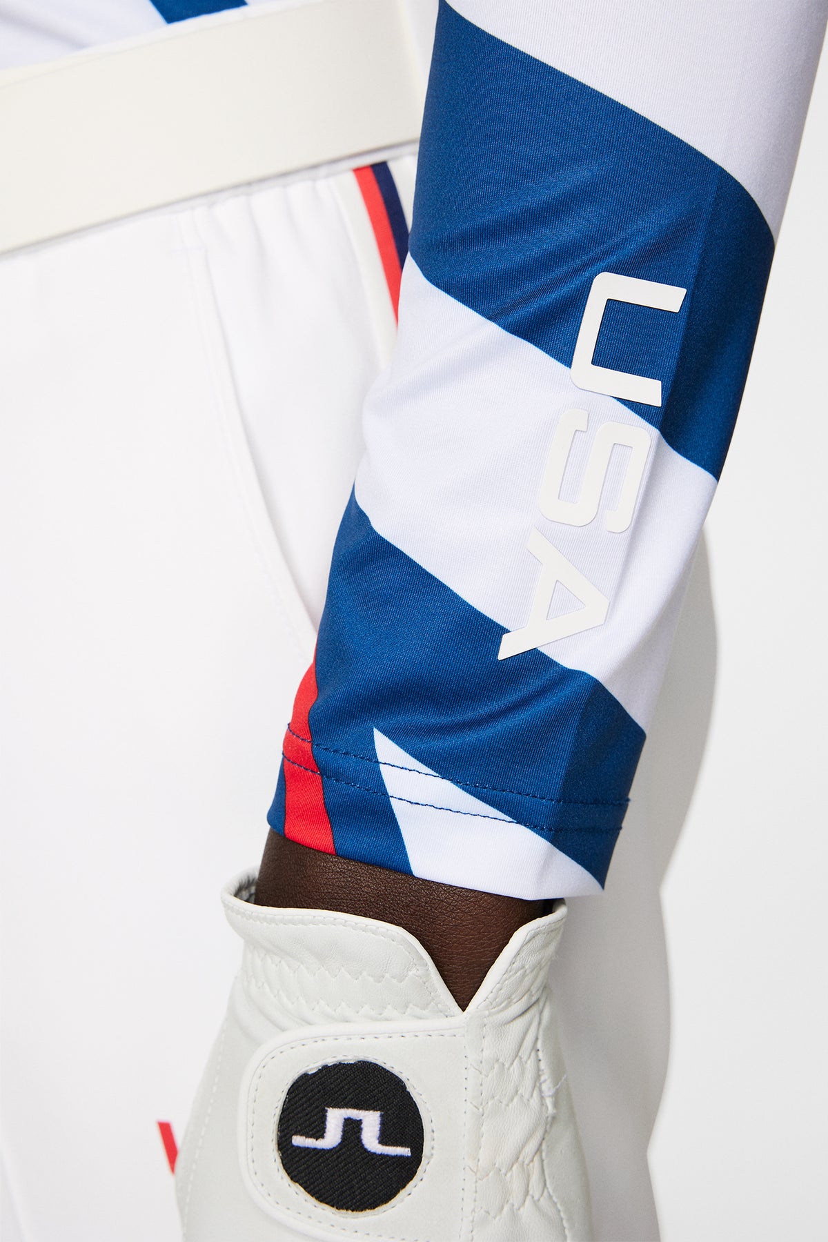Rene print Baselayer in US Golf Red by J.Lindeberg