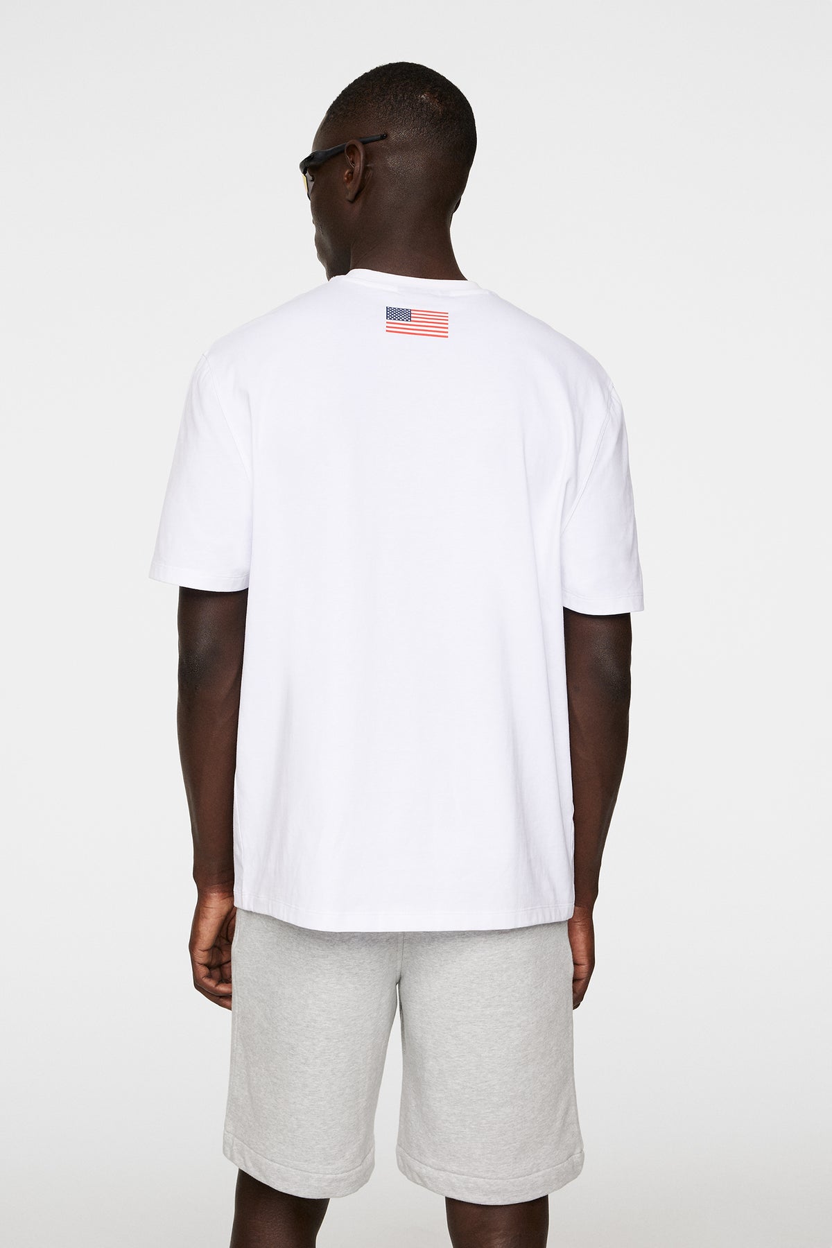 Elie Unisex T-Shirt in White by J.Lindeberg