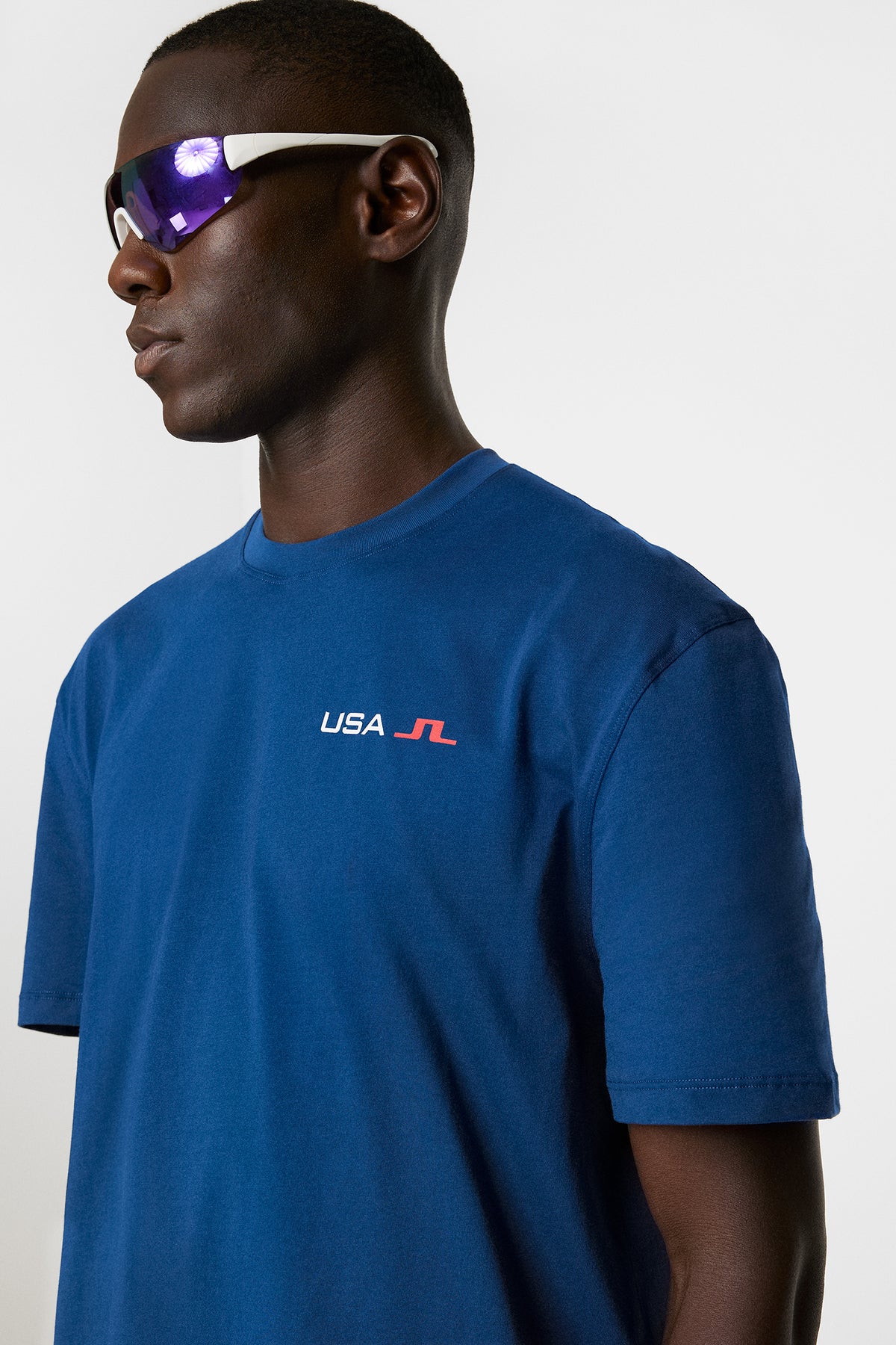 Elie Unisex T-Shirt in Estate Blue by J.Lindeberg