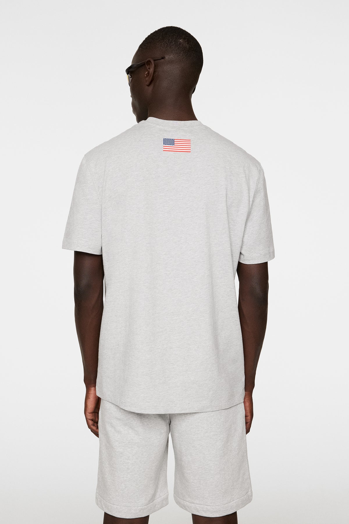 Elie Unisex T-Shirt in Light Grey Melange by J.Lindeberg