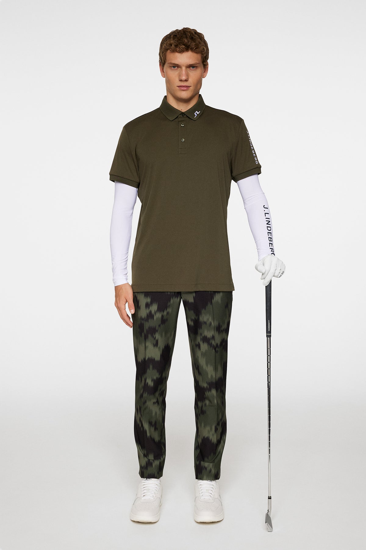 Tour Tech Polo in Forest Green by J.Lindeberg