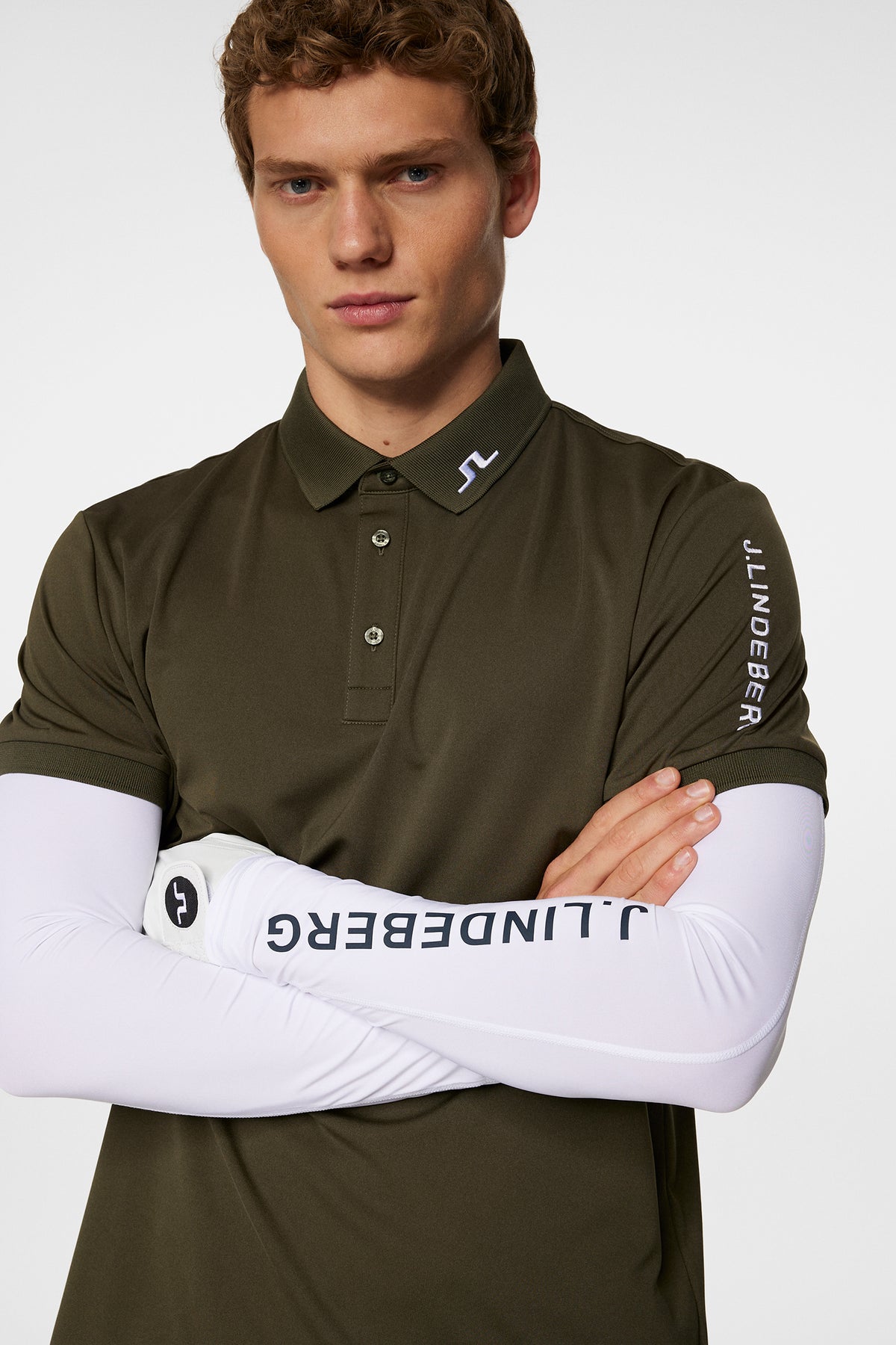 Tour Tech Polo in Forest Green by J.Lindeberg