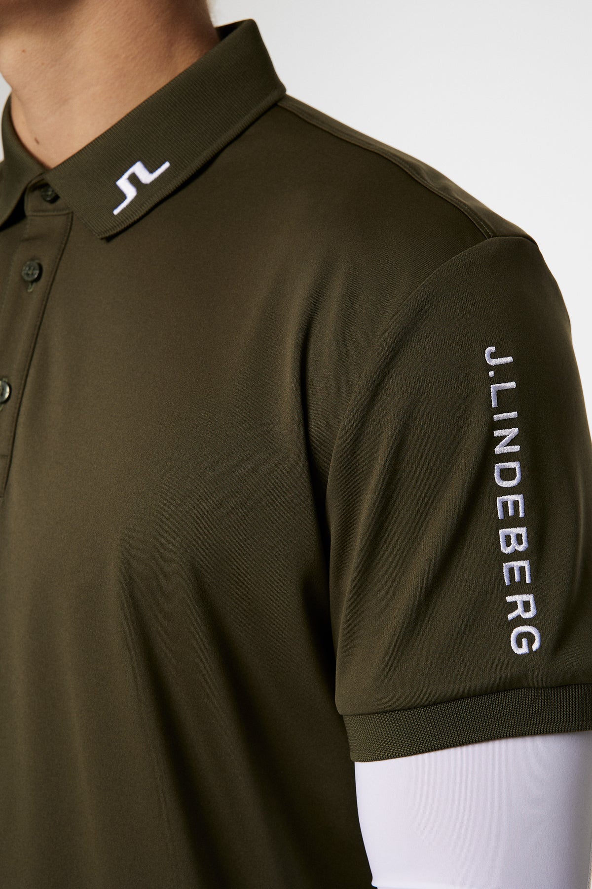 Tour Tech Polo in Forest Green by J.Lindeberg