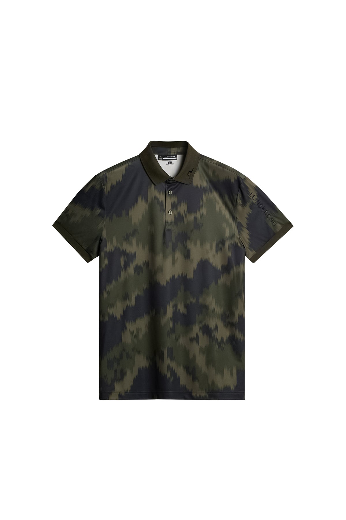 Tour Tech Print Polo in Warp Forest L by J.Lindeberg