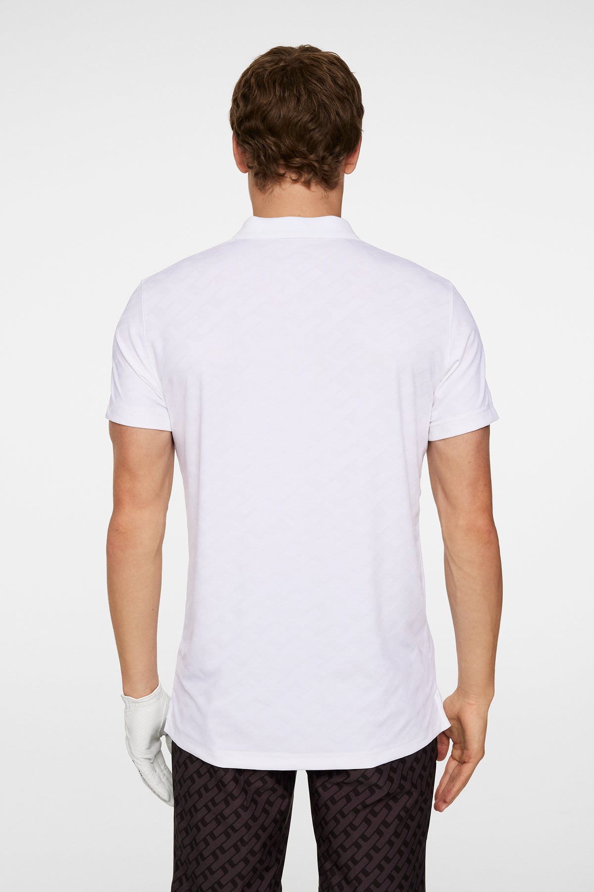 Bison Jacquard Polo in White by J.Lindeberg