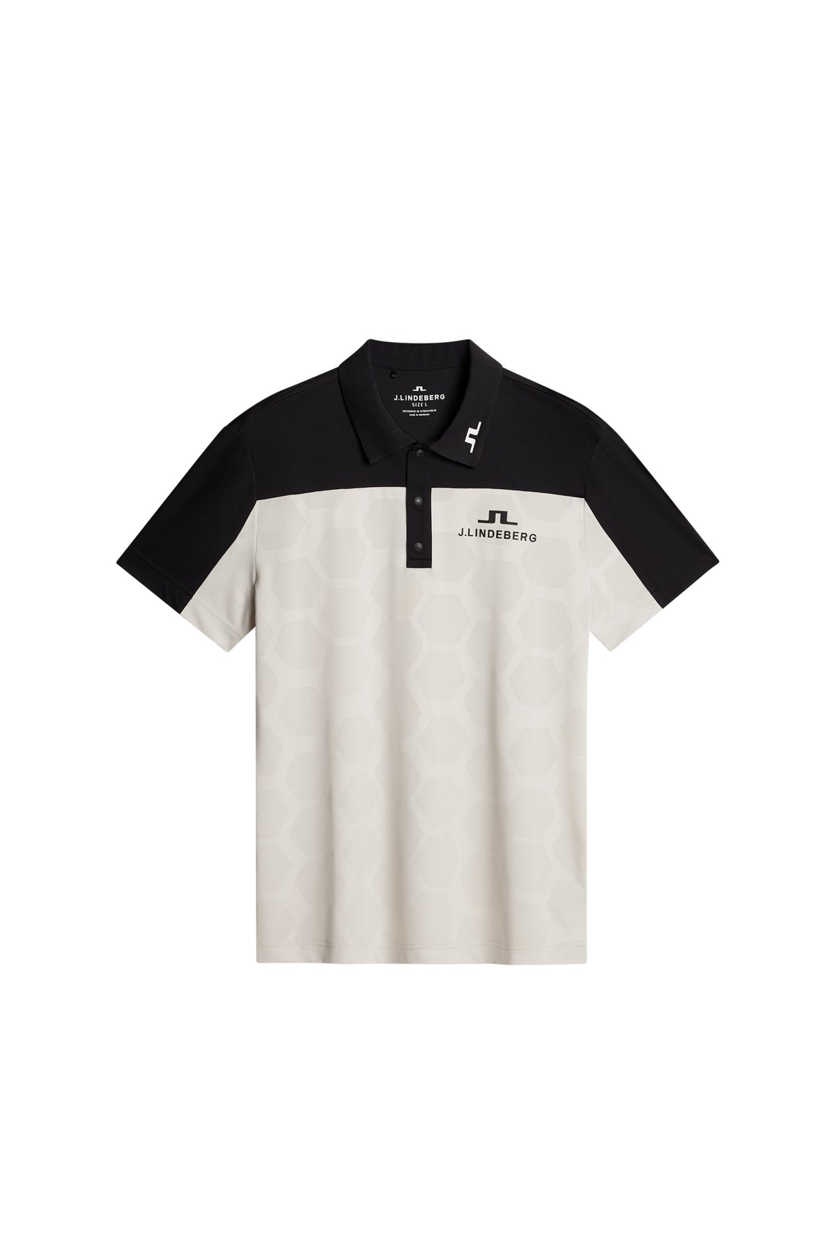 Anders Tour Mesh Slim Fit Polo in Black by J.Lindeberg