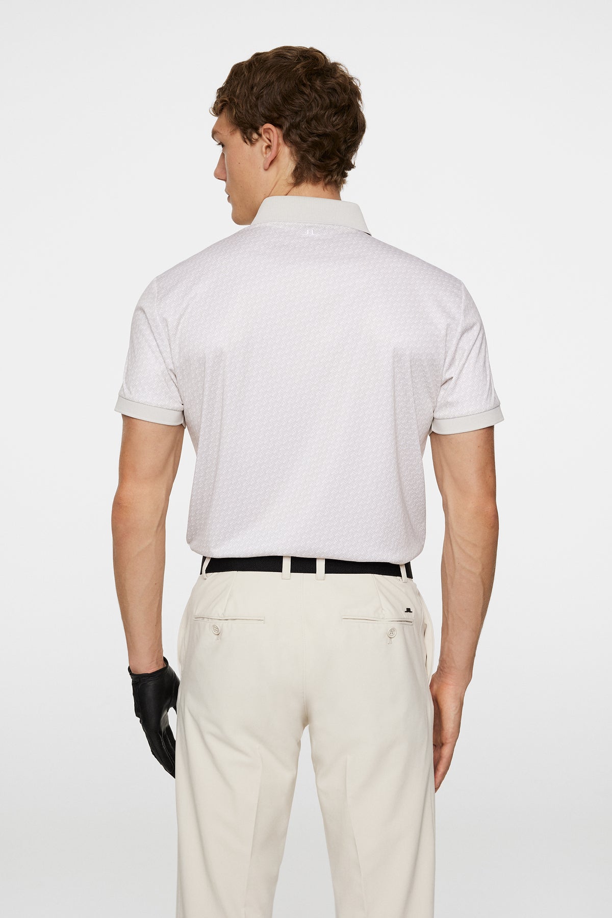Tour Tech Print Polo in Shadow Bridge Moonbeam S by J.Lindeberg