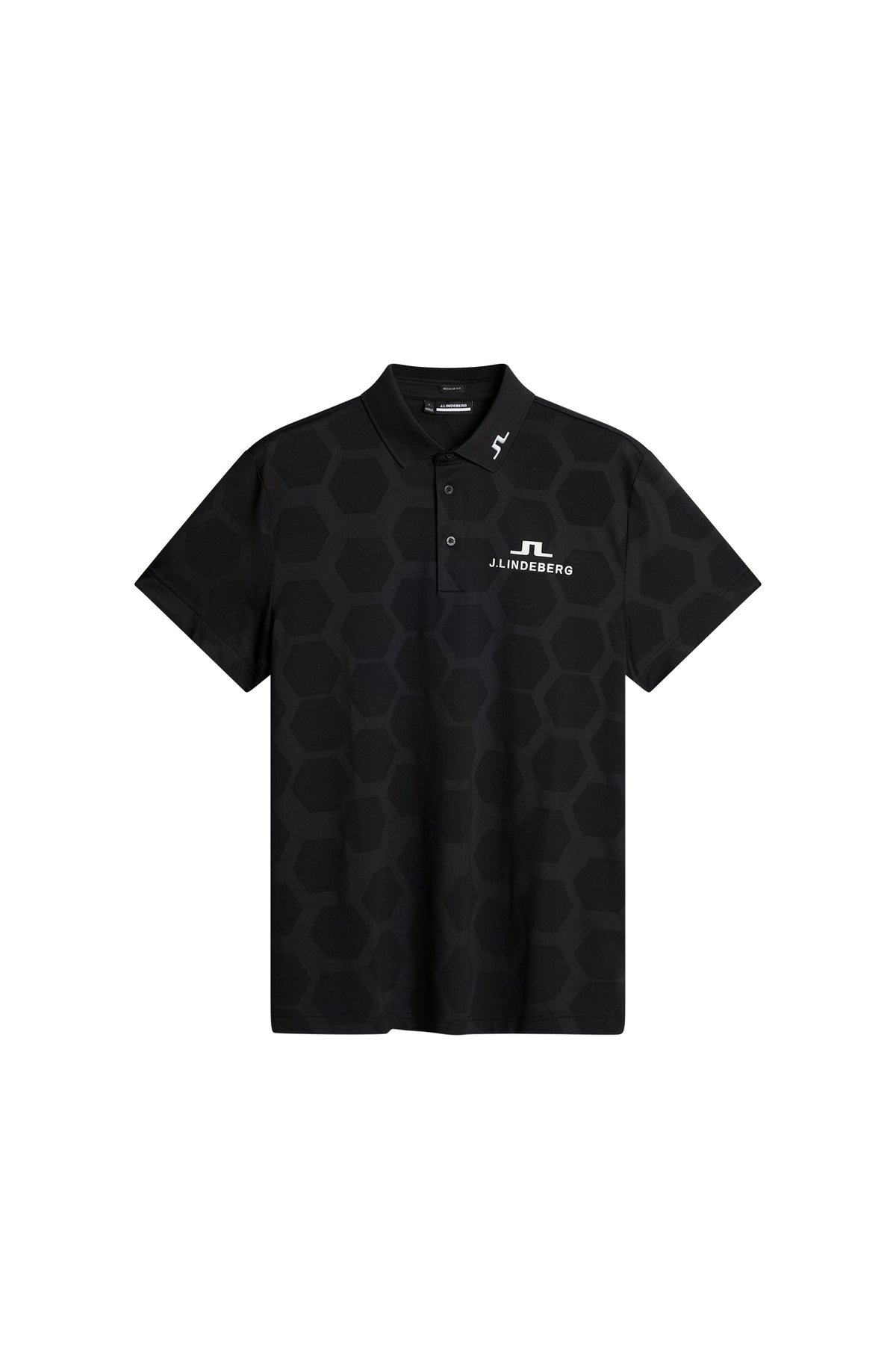 KV Tour Mesh Golf Polo in The Open Black by J.Lindeberg
