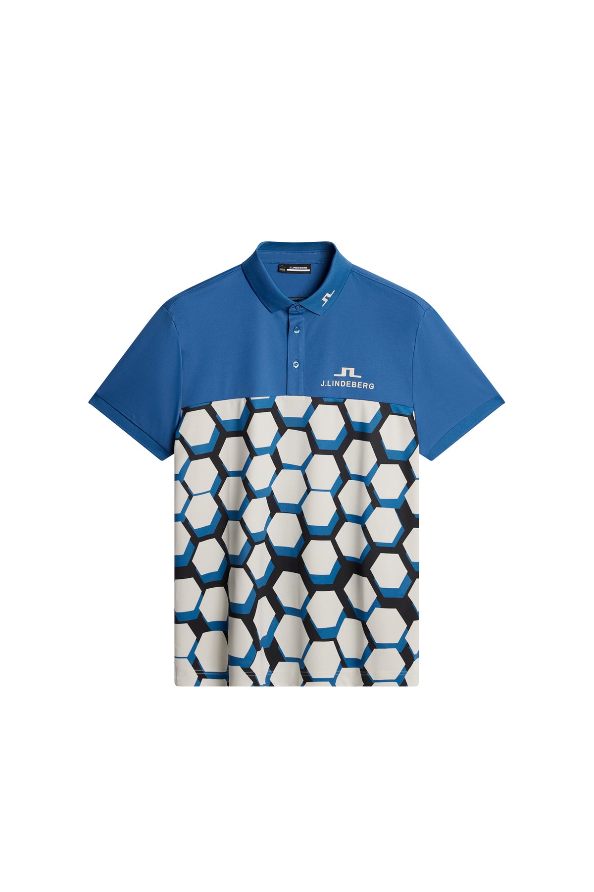 Jeffrey Tour Polo in Causeway Moonbeam Black by J.Lindeberg