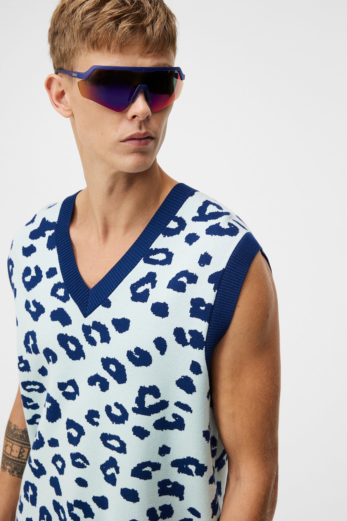 Elian Knitted Vest in Savanna Spa Retreat by J.Lindeberg
