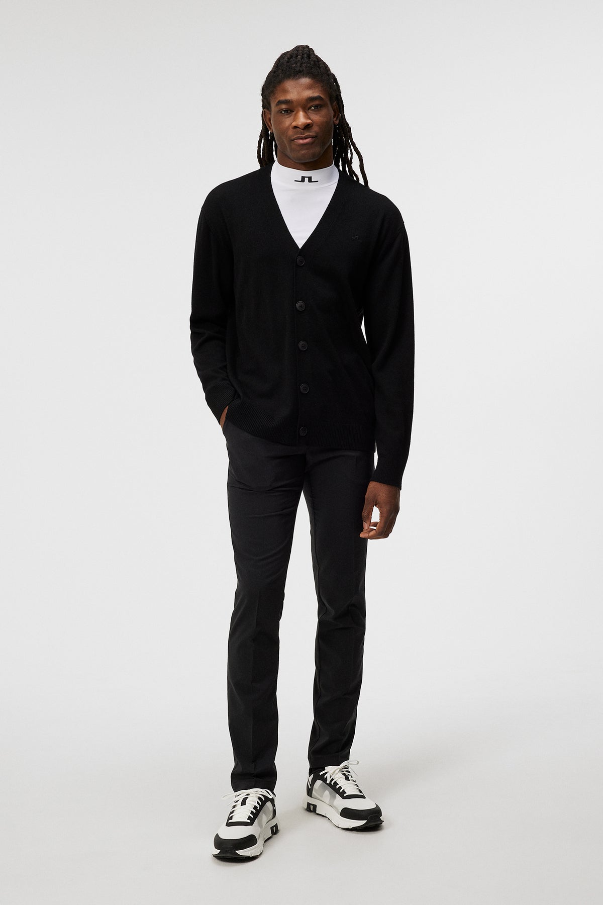 Lucas Knitted Cardigan in Black by J.Lindeberg