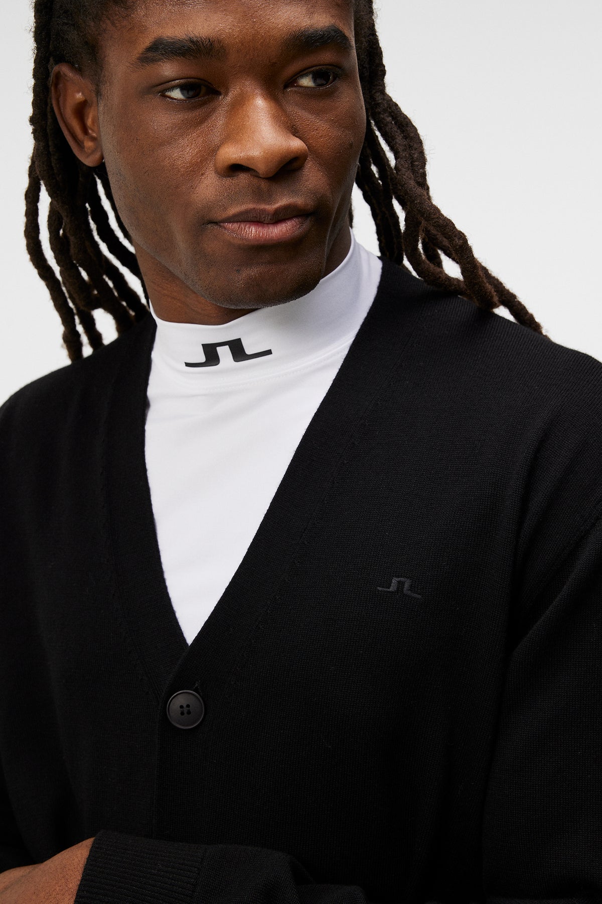 Lucas Knitted Cardigan in Black by J.Lindeberg