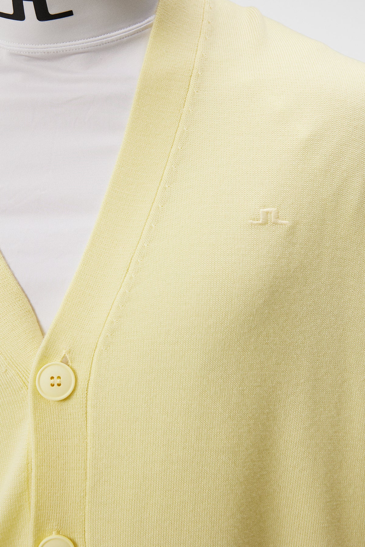 Lucas Knitted Cardigan in Wax Yellow by J.Lindeberg
