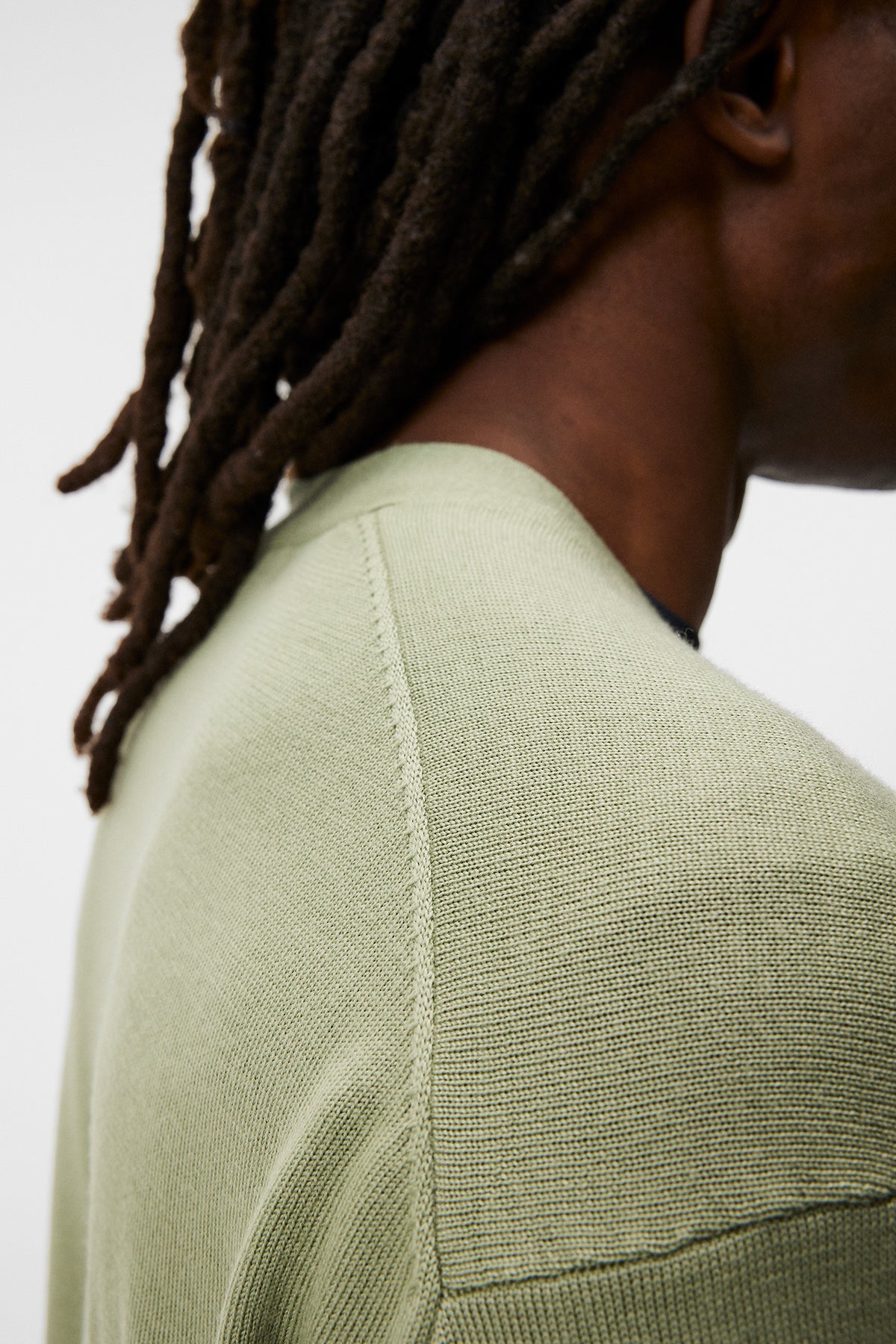 Lucas Knitted Cardigan in Oil Green by J.Lindeberg