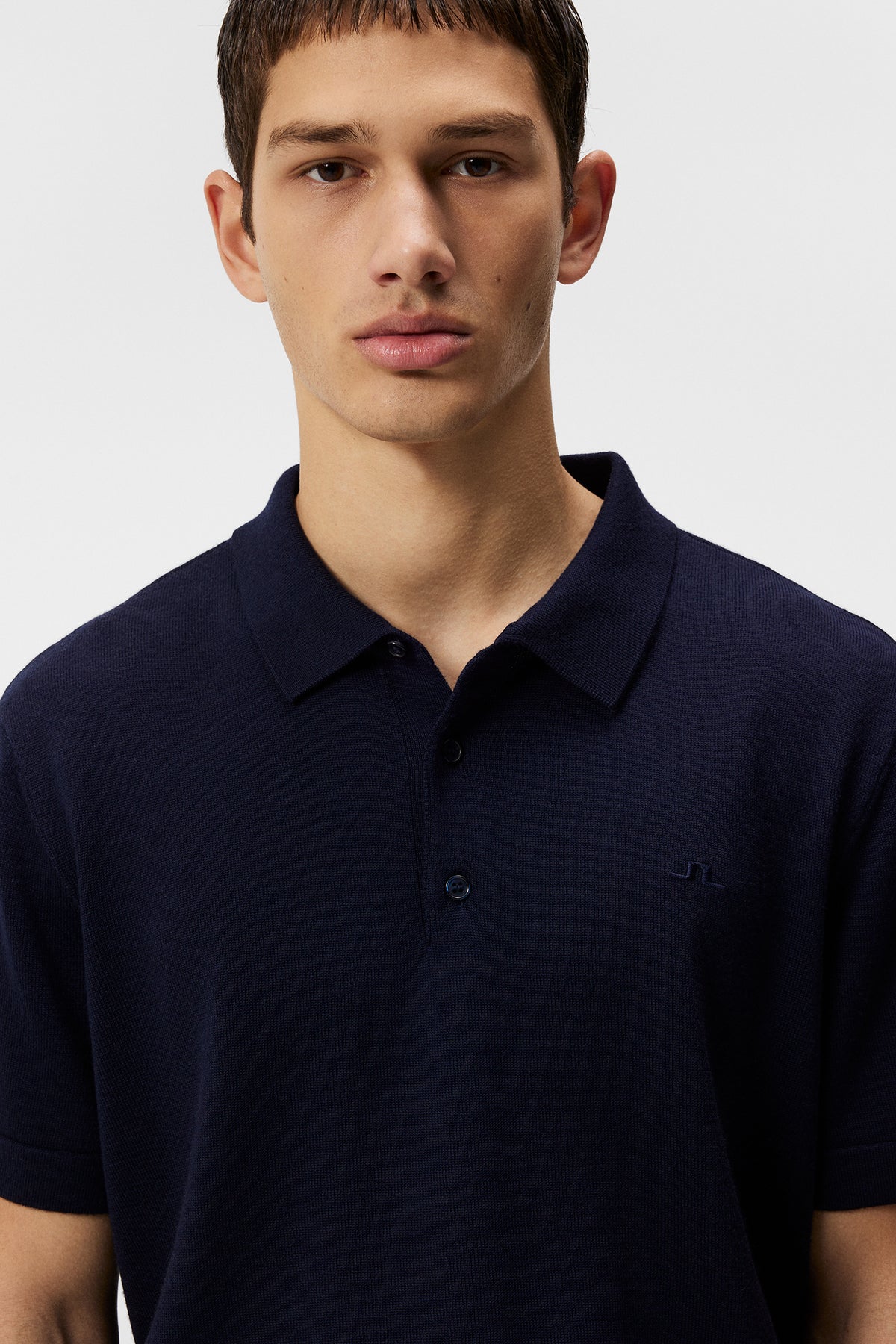 Lear Knitted Shirt in JL Navy by J.Lindeberg
