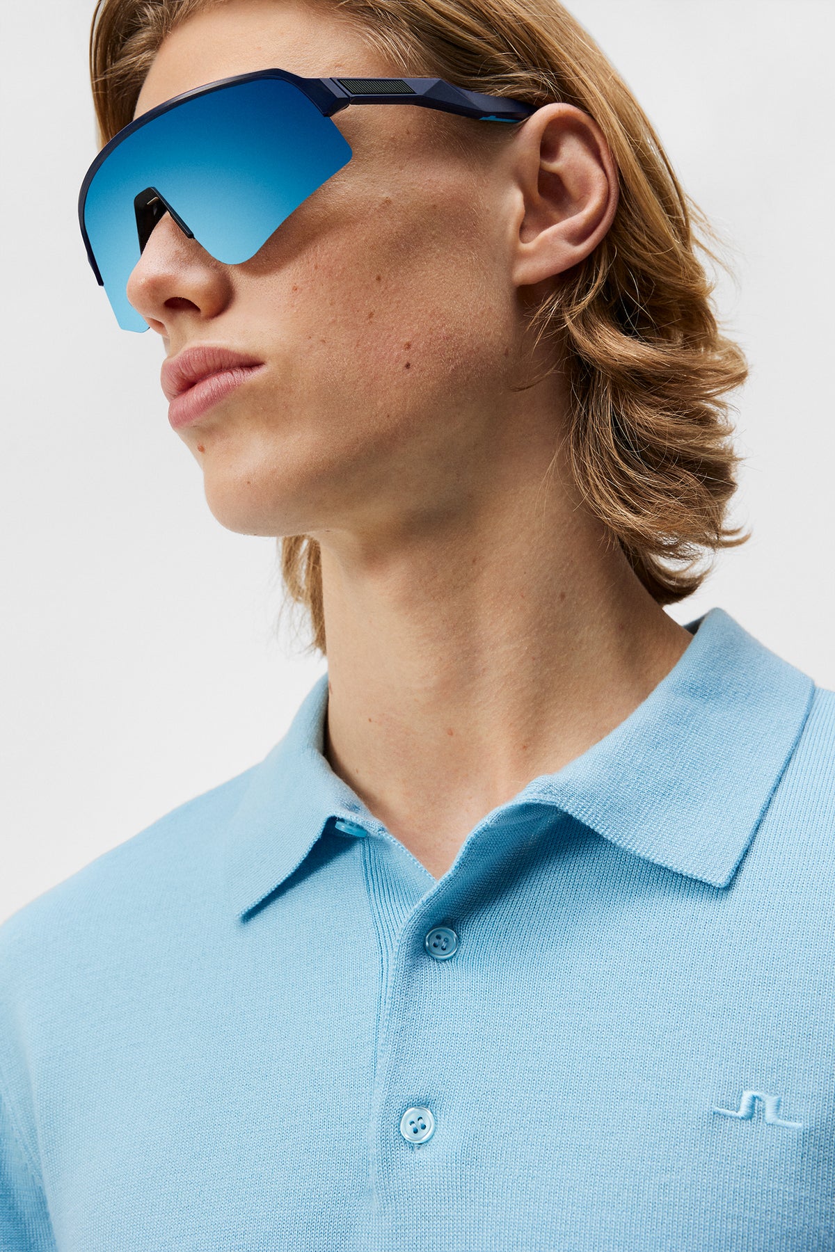 Lear Knitted Shirt in Baltic Sea by J.Lindeberg