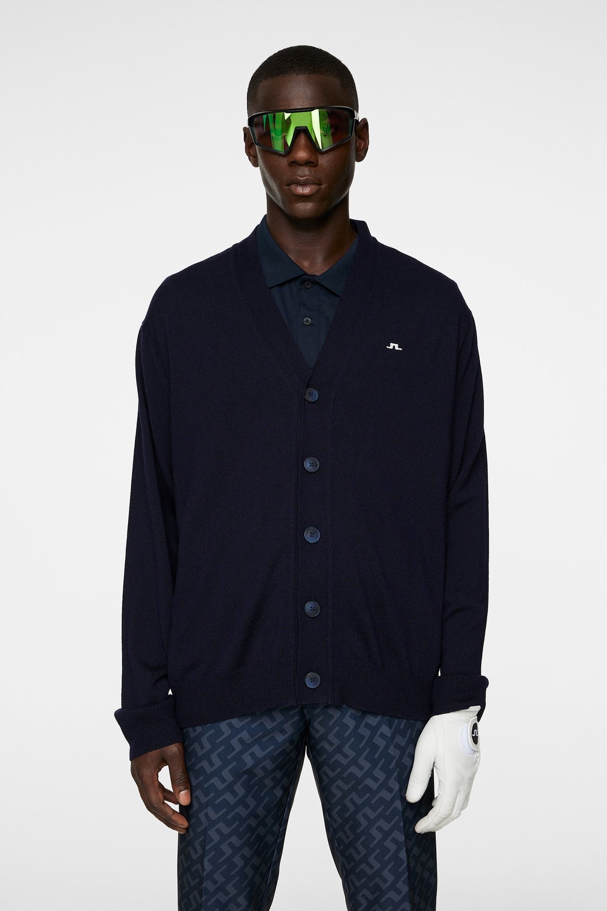 Lucas Knitted Cardigan in JL Navy by J.Lindeberg