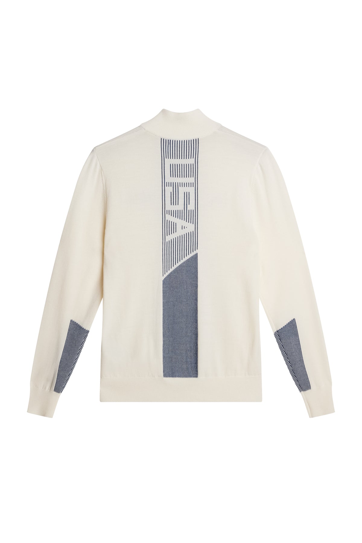 Nathaniel Half Zip Sweater in White by J.Lindeberg