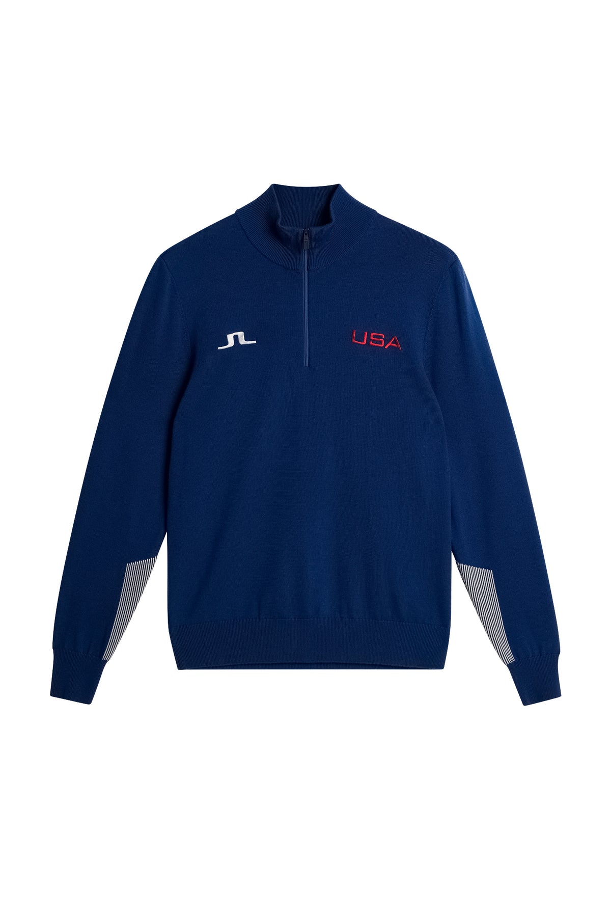 Nathaniel Half Zip Sweater in Estate Blue by J.Lindeberg
