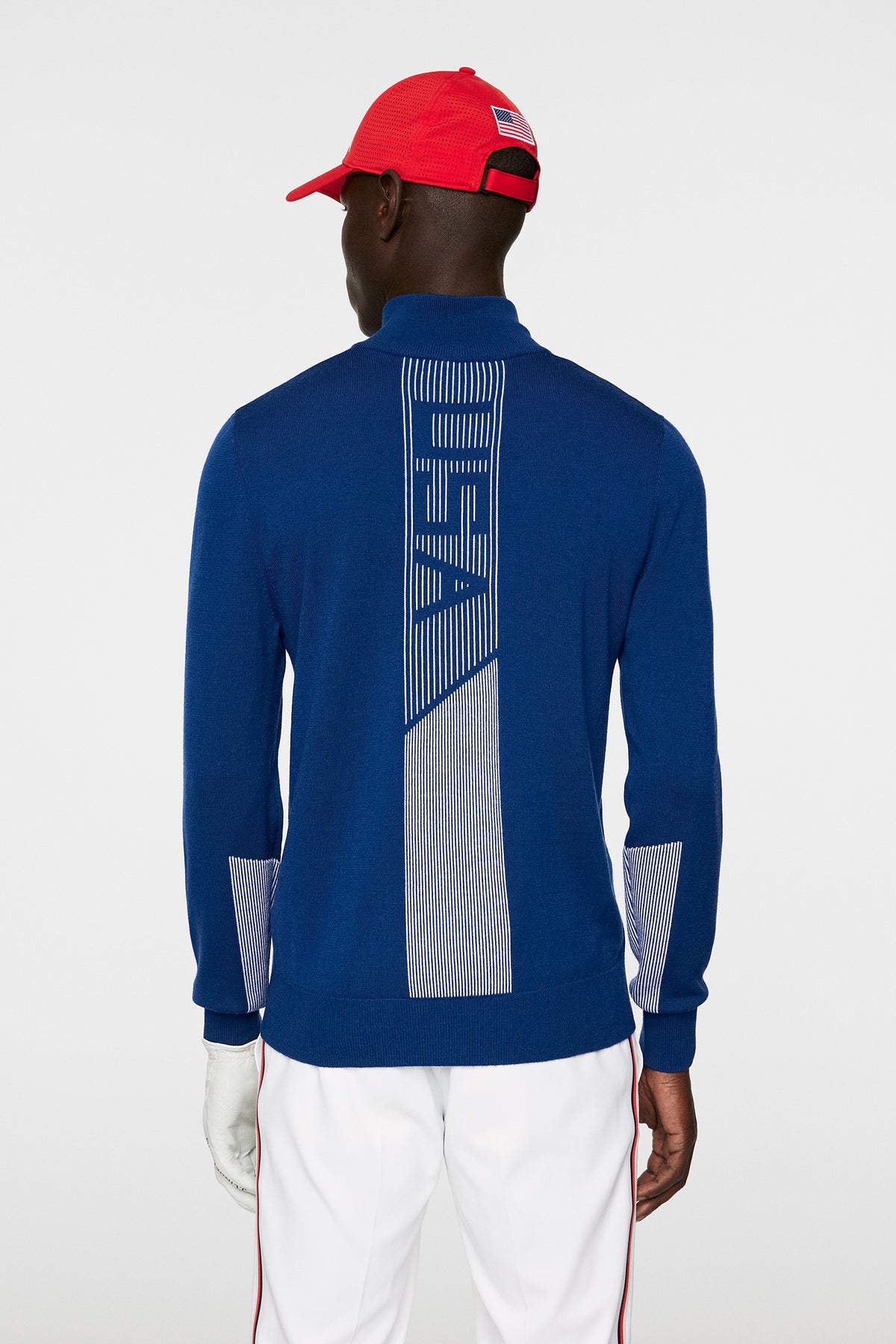 Nathaniel Half Zip Sweater in Estate Blue by J.Lindeberg