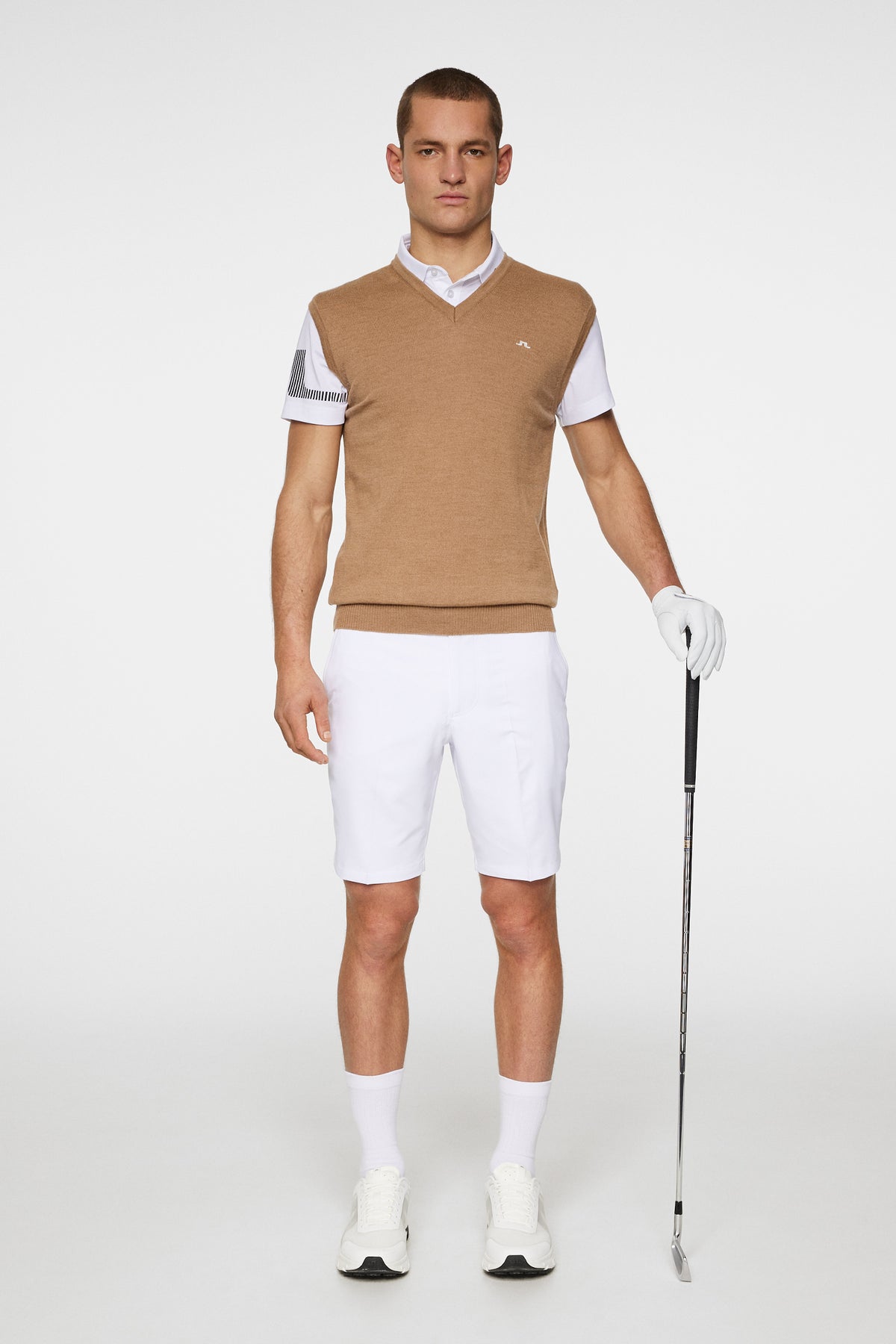 Liam Knitted Vest in Tigers Eye by J.Lindeberg