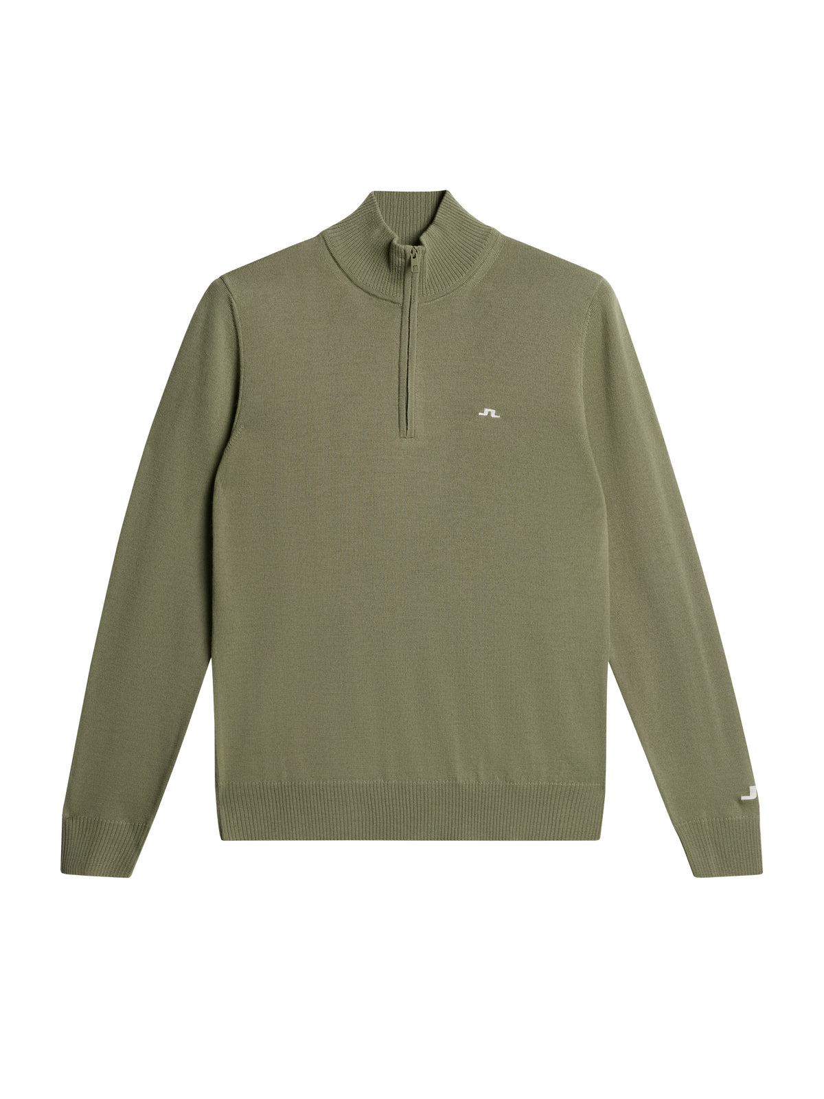 Kian Zipped Sweater in Oil Green by J.Lindeberg