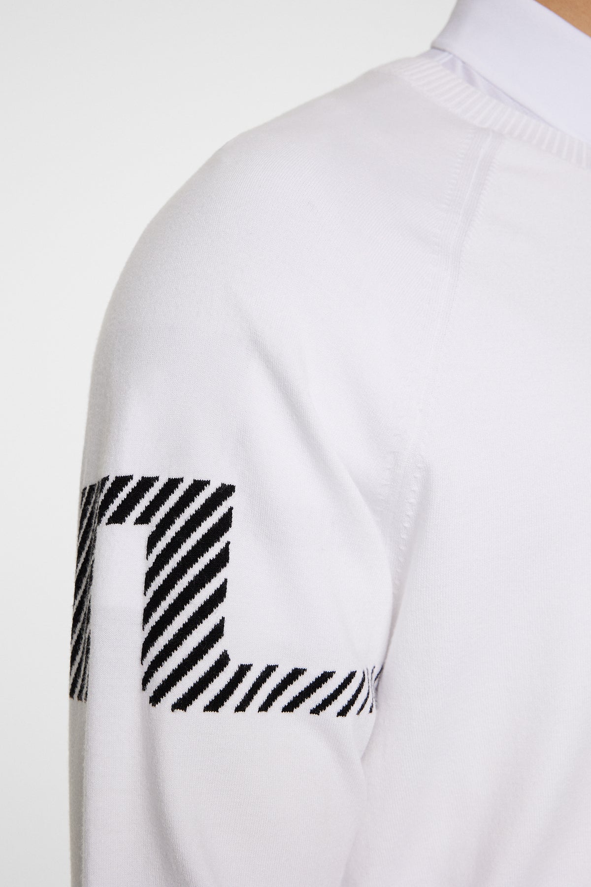 Heath Knitted Sweater in White by J.Lindeberg