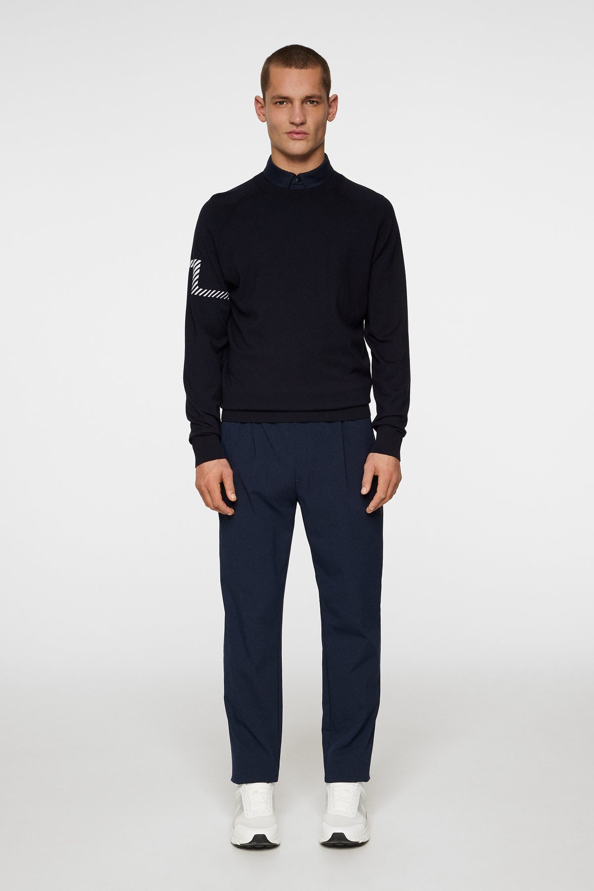 Heath Knitted Sweater in JL Navy by J.Lindeberg