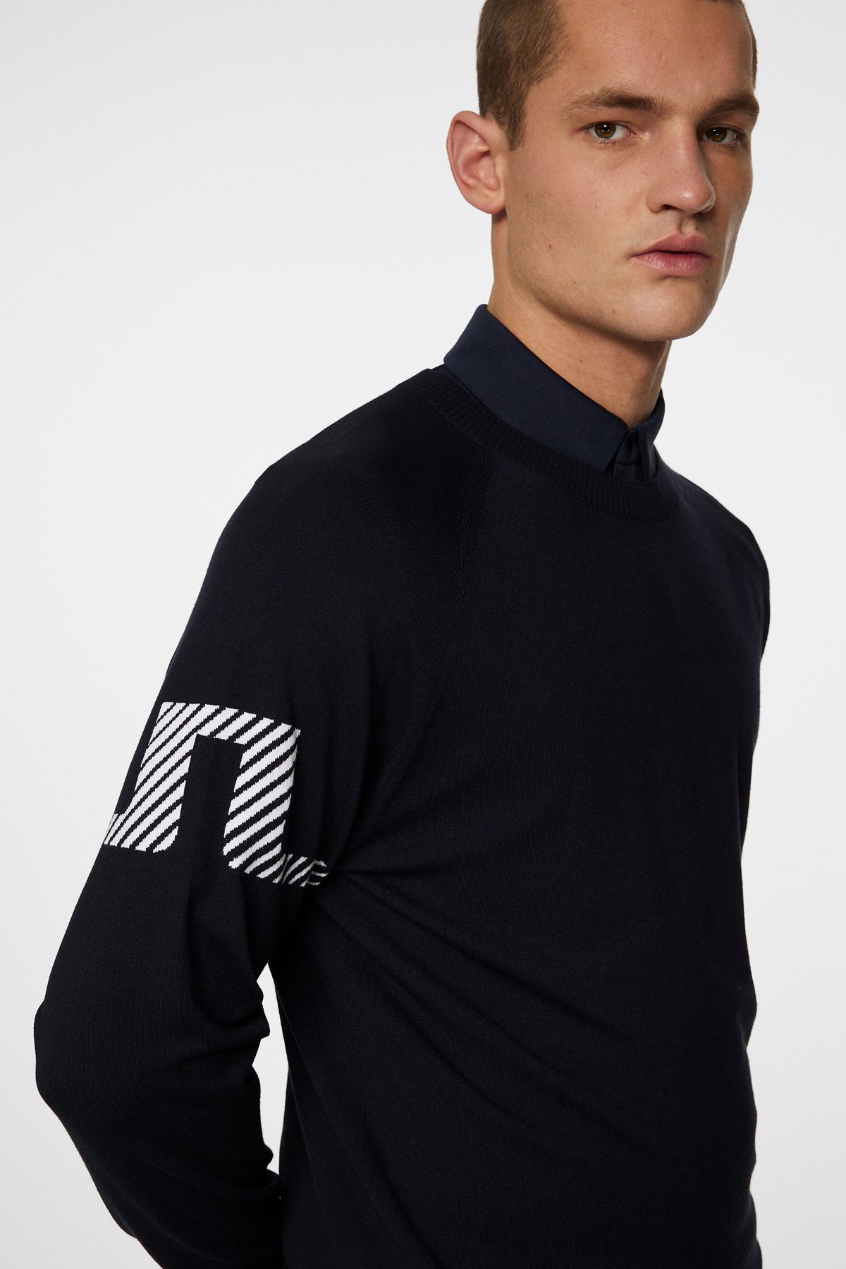 Heath Knitted Sweater in JL Navy by J.Lindeberg