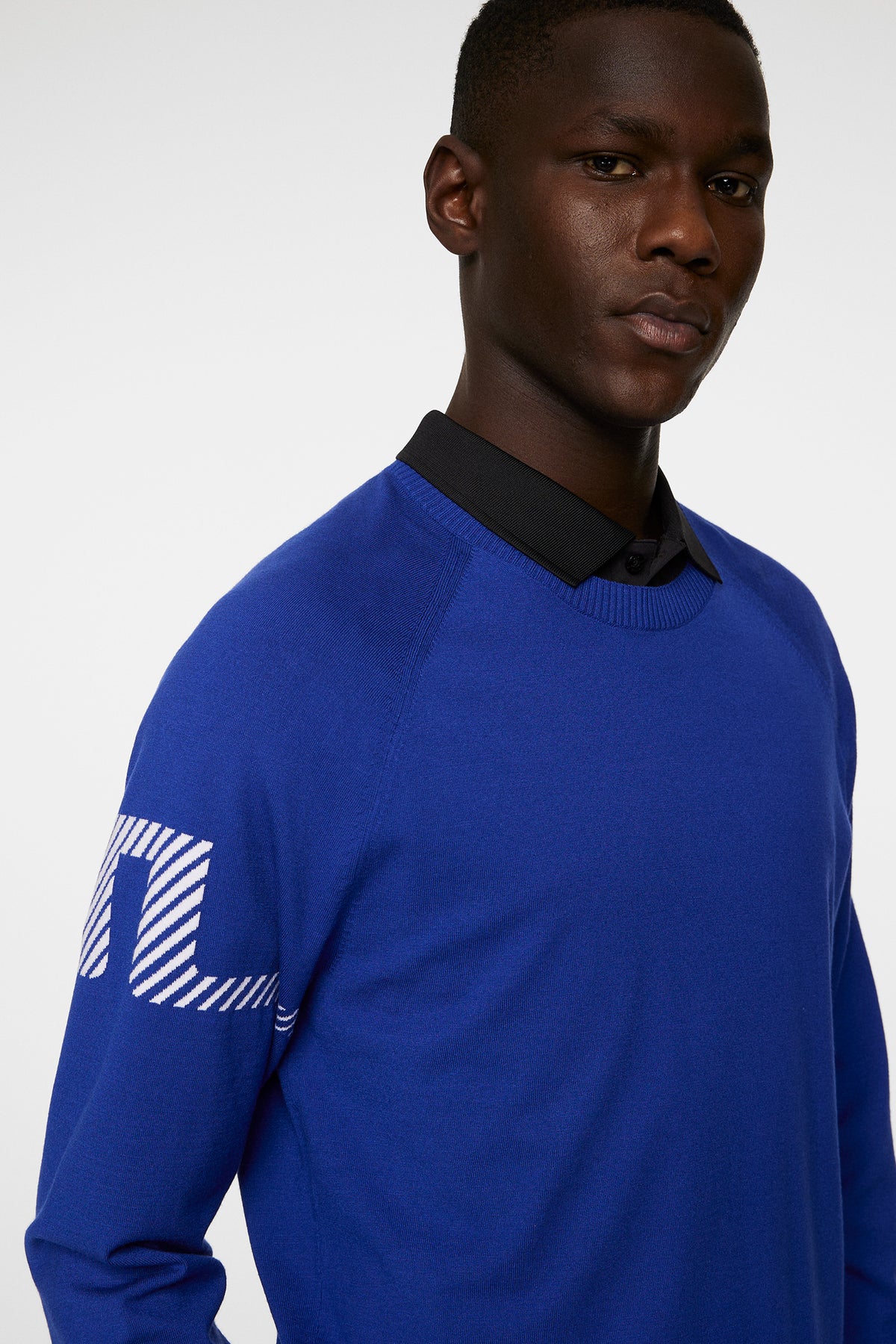 Heath Knitted Sweater in Clematis Blue by J.Lindeberg