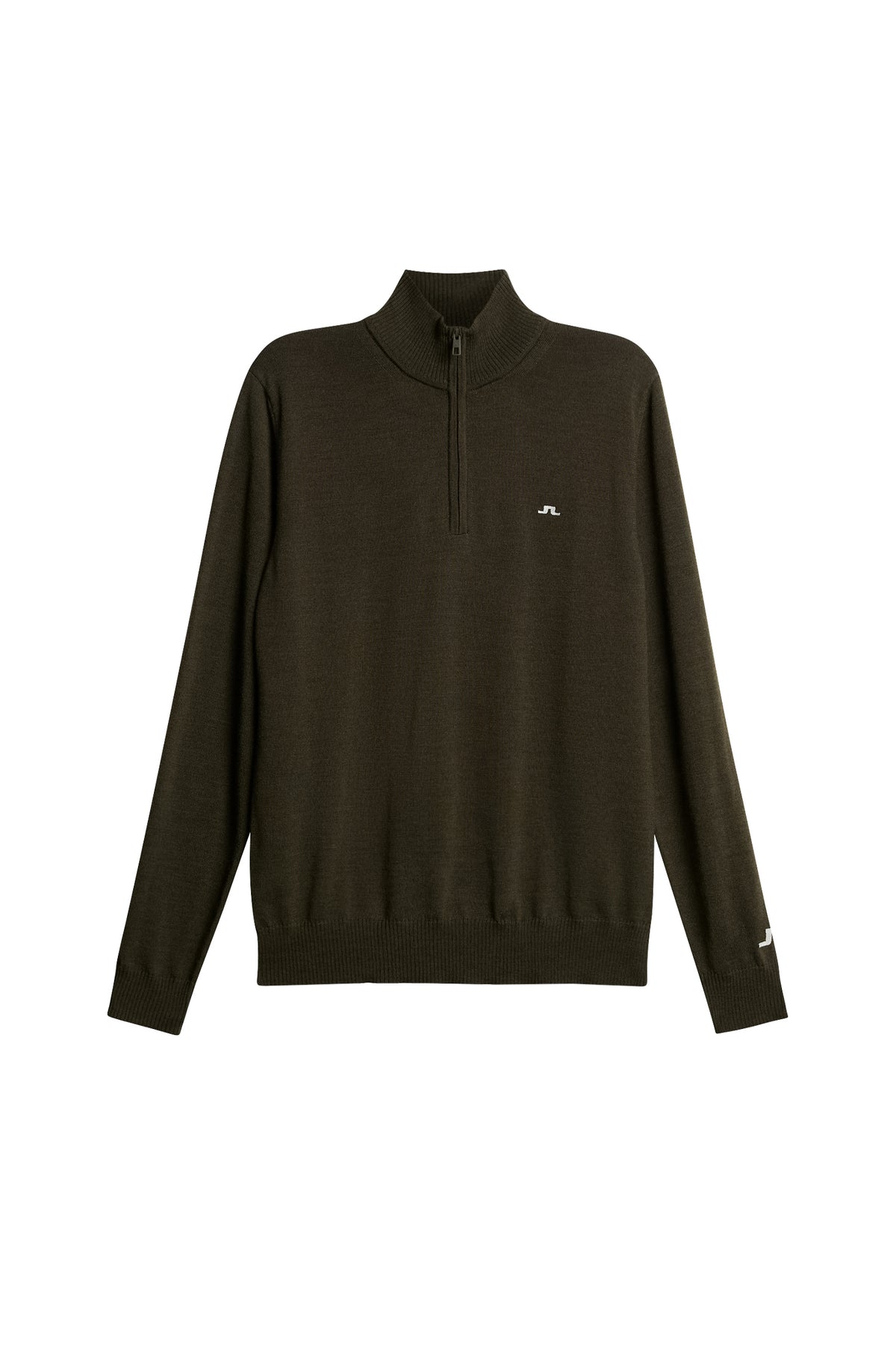 Kian Zipped Sweater in Forest Green by J.Lindeberg