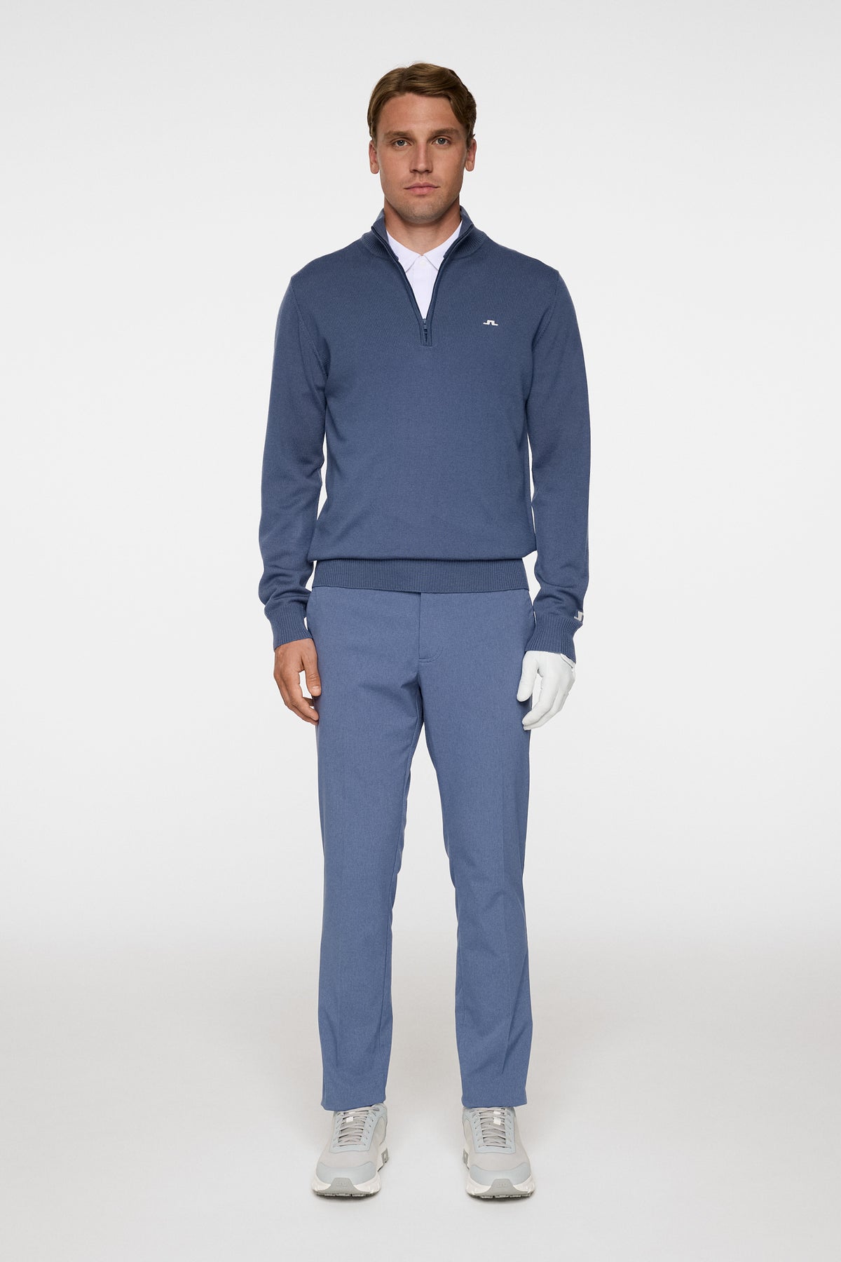 Kian Zipped Sweater in Vintage Indigo by J.Lindeberg