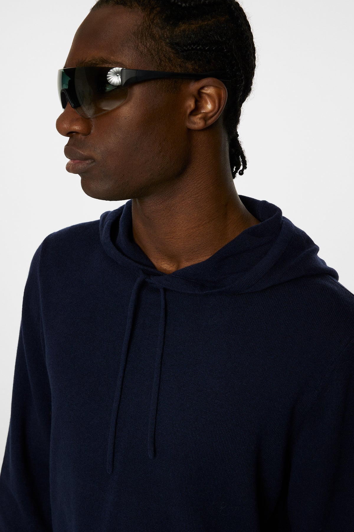 Kolton Cashmere Hoodie in JL Navy by J.Lindeberg