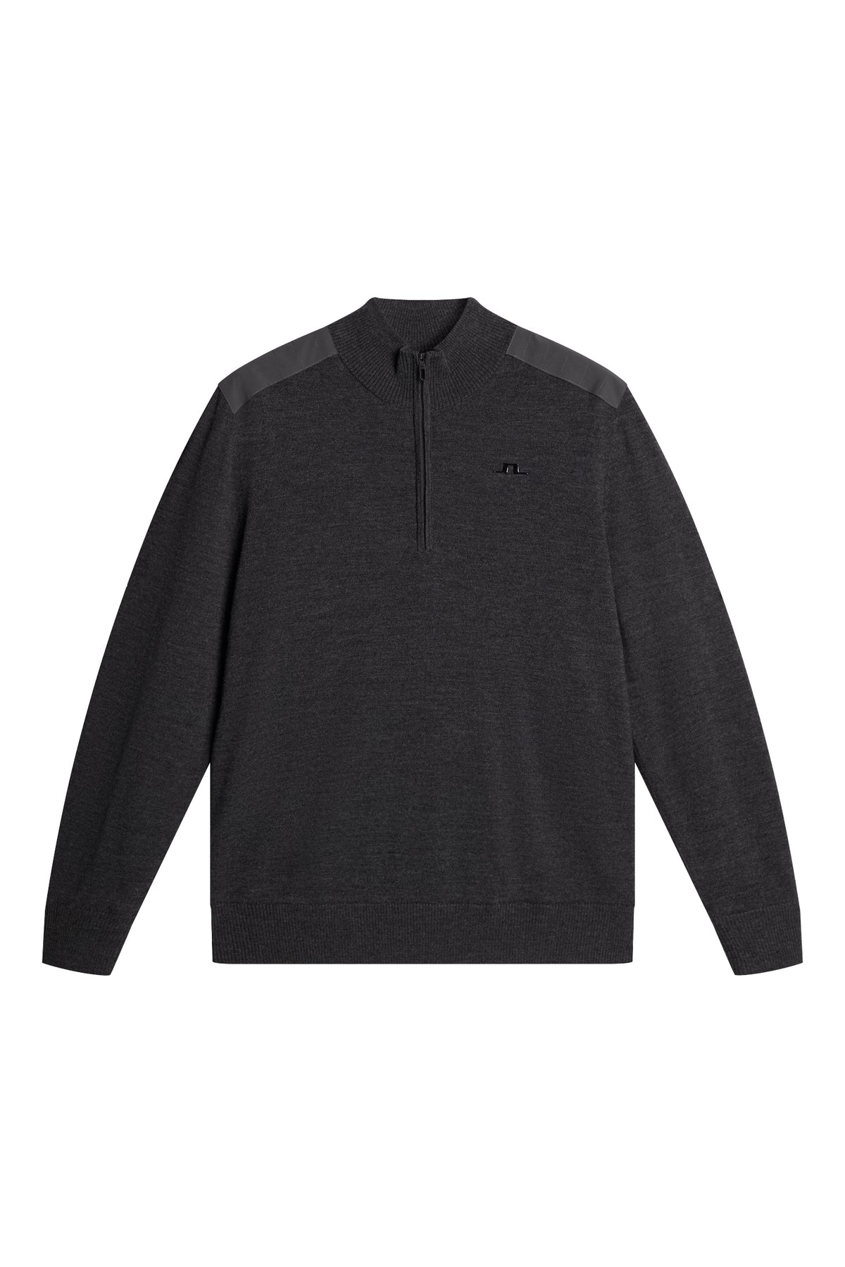 Jeffrey Windbreaker Sweater in Dark Grey Melange by J.Lindeberg