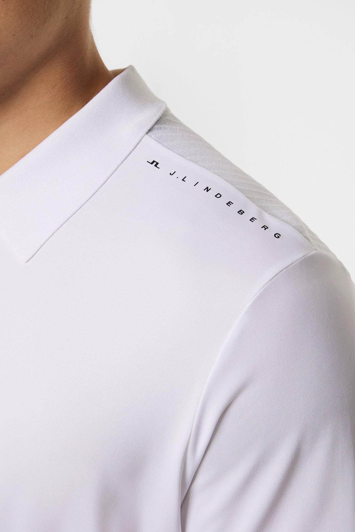 Aleks Hybrid Knit Polo Shirt in White by J.Lindeberg
